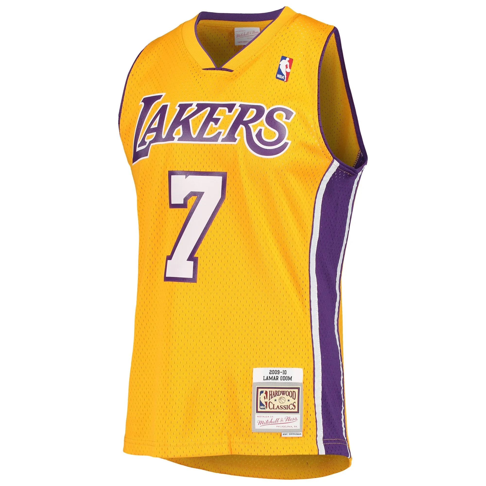 Lamar Odom Los Angeles Lakers Mitchell & Ness 2001/02 Hardwood Classics Swingman Jersey - Gold