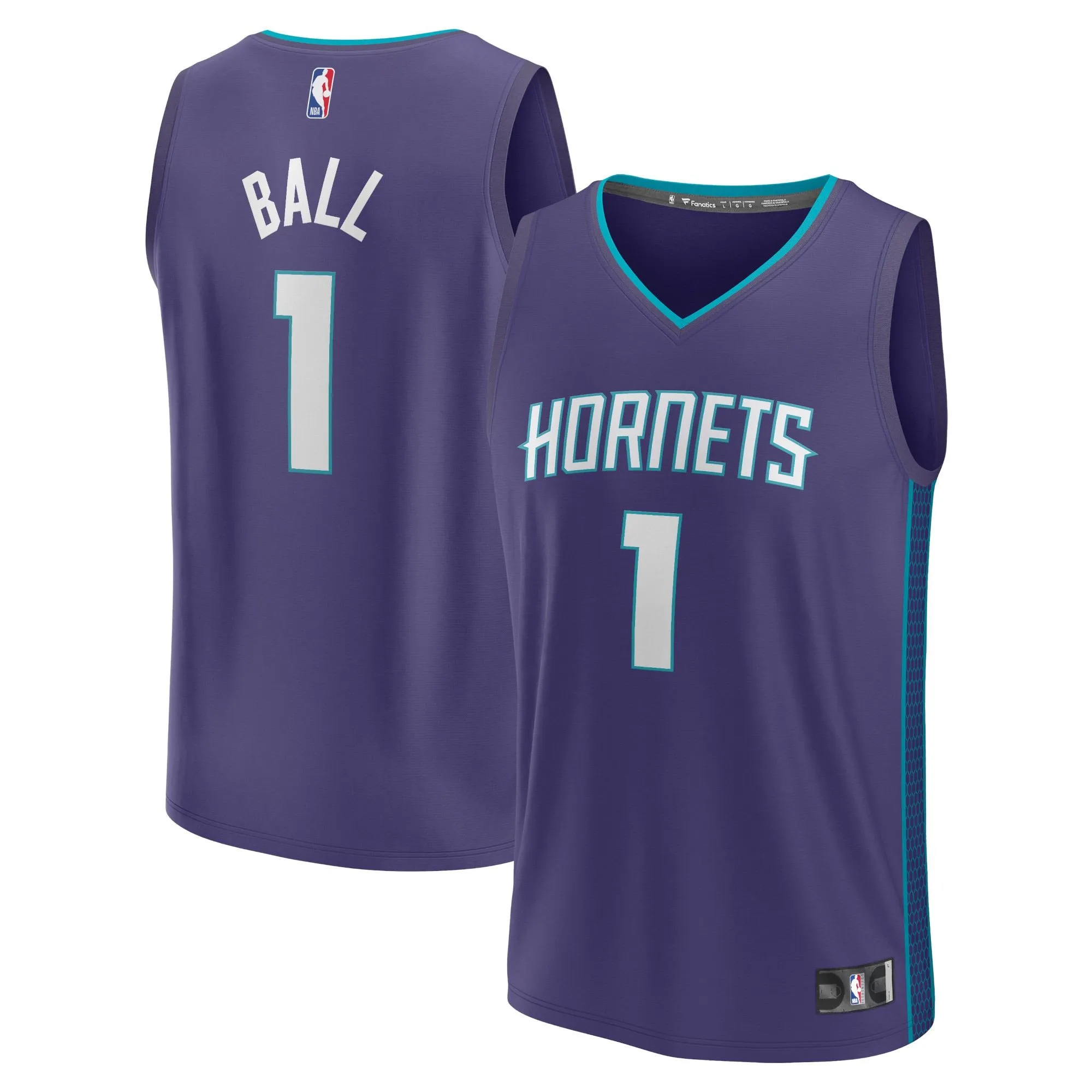 LaMelo Ball Charlotte Hornets Fanatics Branded Fast Break Replica Player Jersey - Statement Edition - Purple