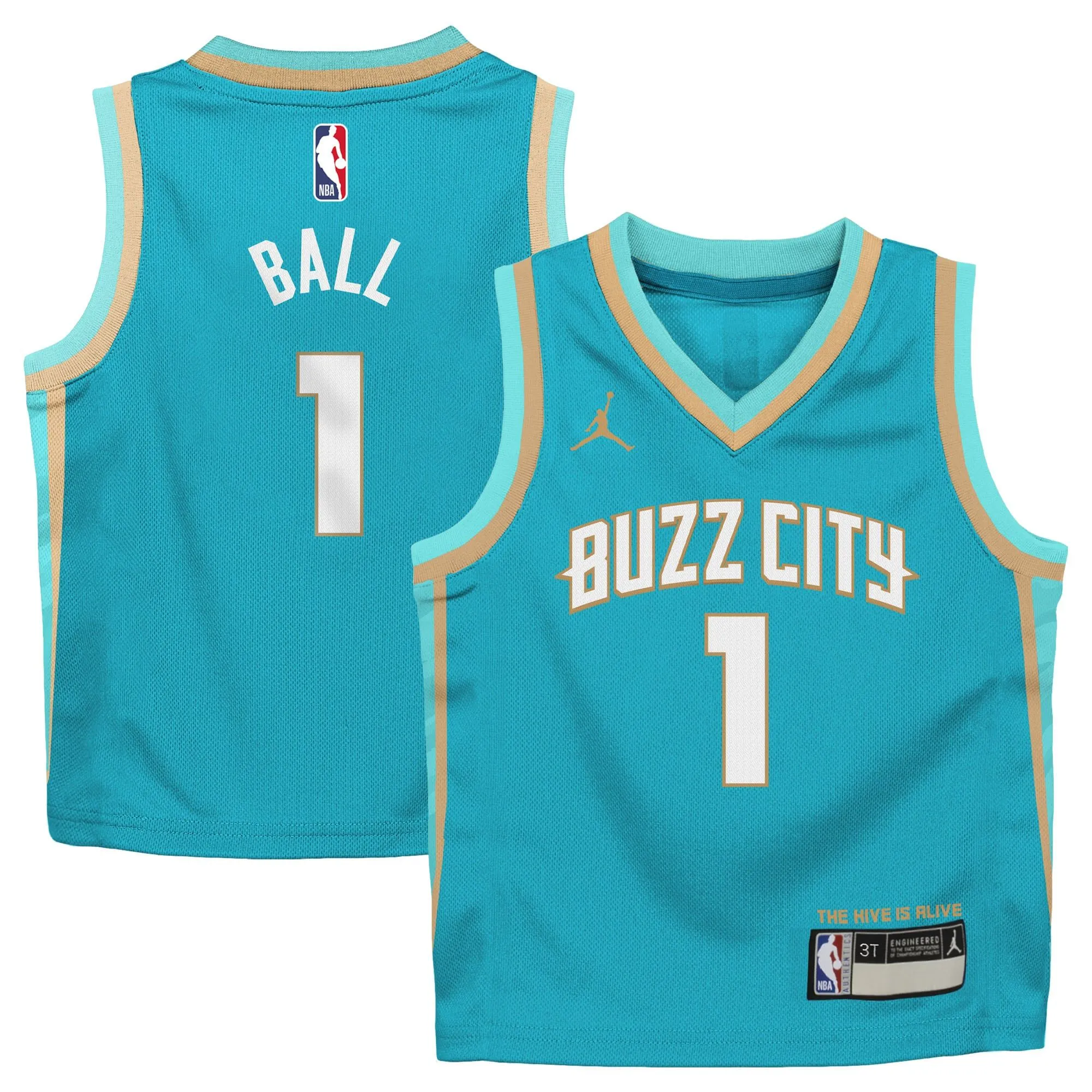 LaMelo Ball Charlotte Hornets Jordan Brand Preschool 2023/24 Swingman Replica Jersey - City Edition - Teal