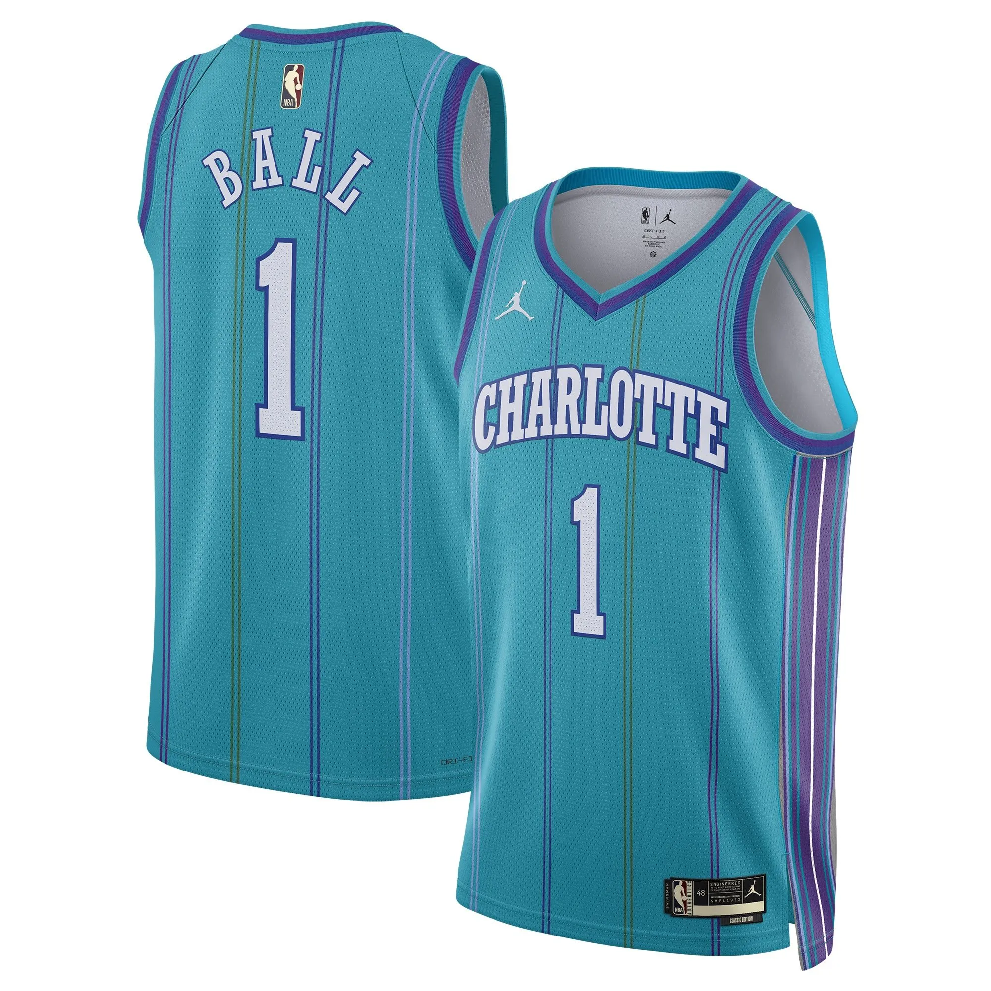 LaMelo Ball Charlotte Hornets Jordan Brand Unisex 2023/24 Swingman Replica Jersey - Classic Edition - Teal