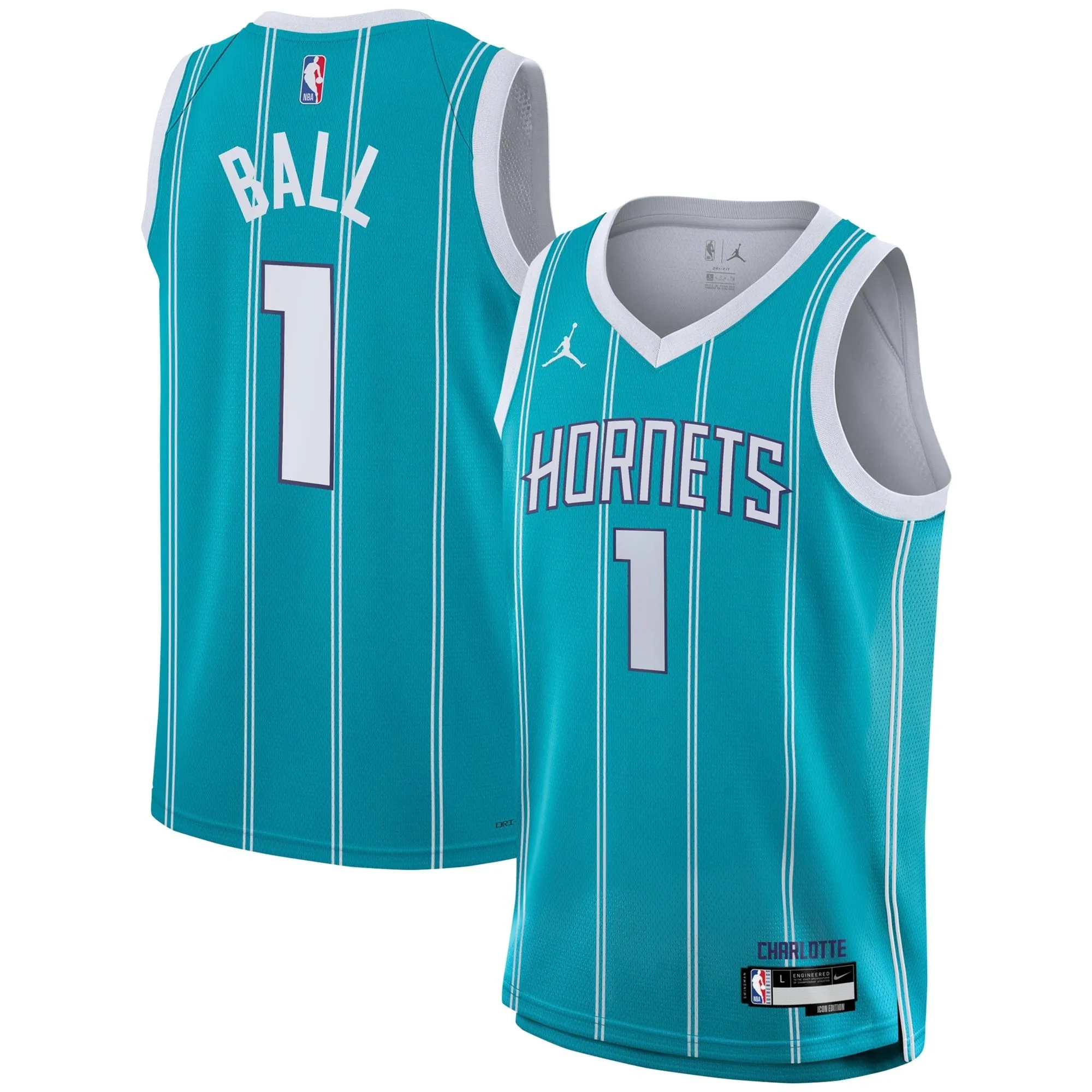 LaMelo Ball Charlotte Hornets  Youth Swingman Jersey - Icon Edition - Teal