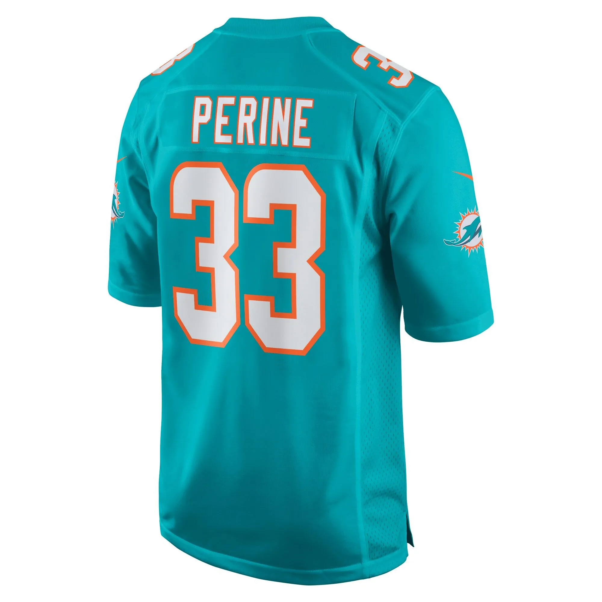 Lamical Perine Miami Dolphins  Home Game Player Jersey - Aqua