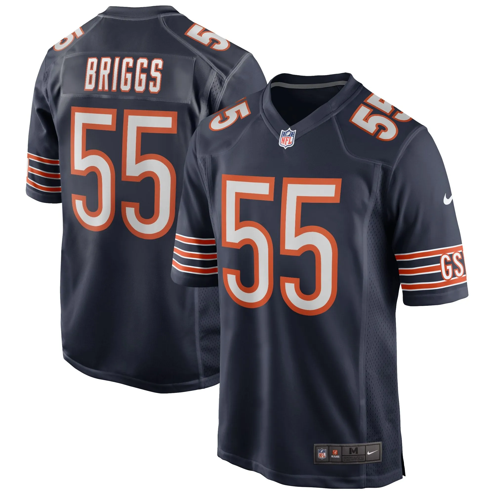 Lance Briggs Chicago Bears  Game Retired Player Jersey - Navy