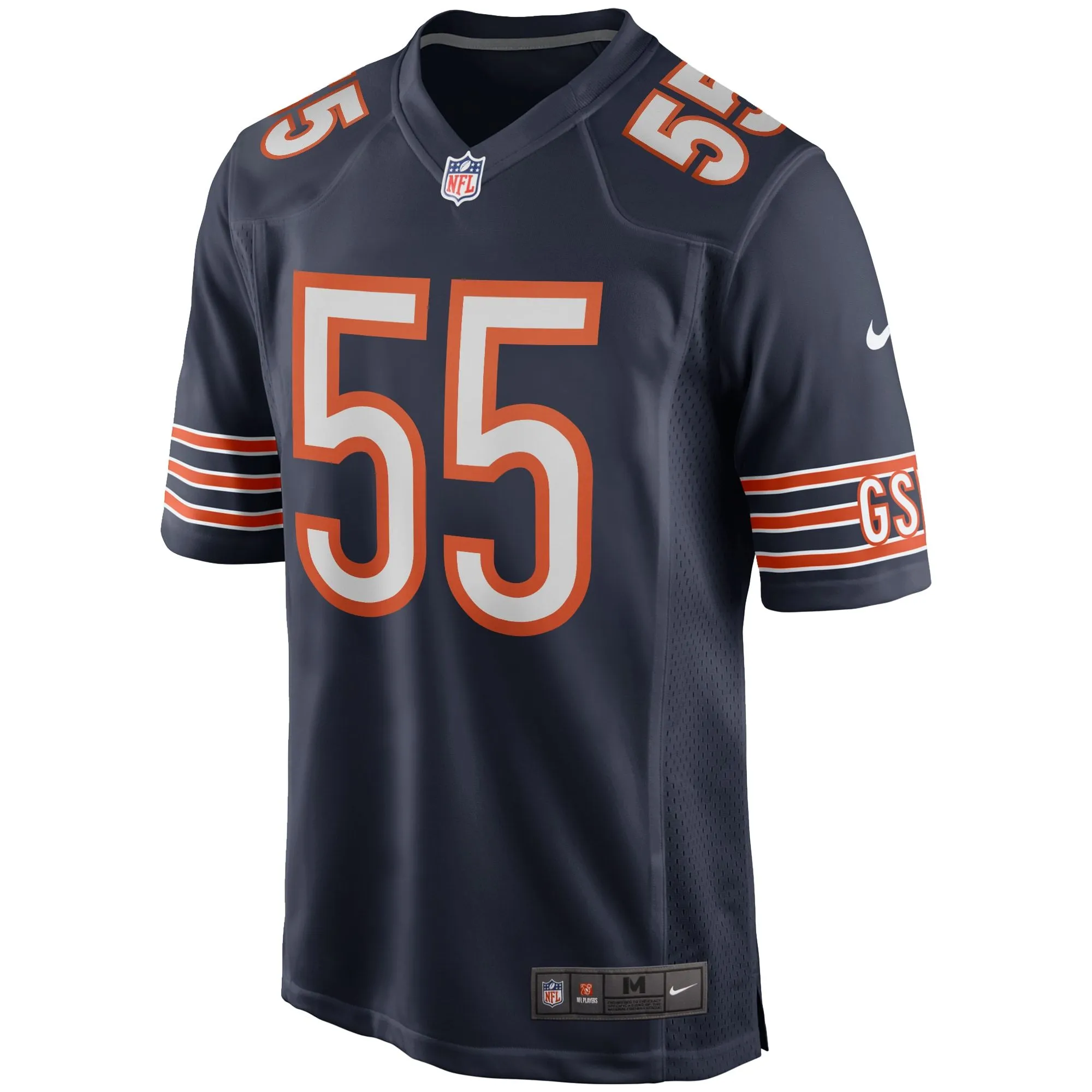 Lance Briggs Chicago Bears  Game Retired Player Jersey - Navy