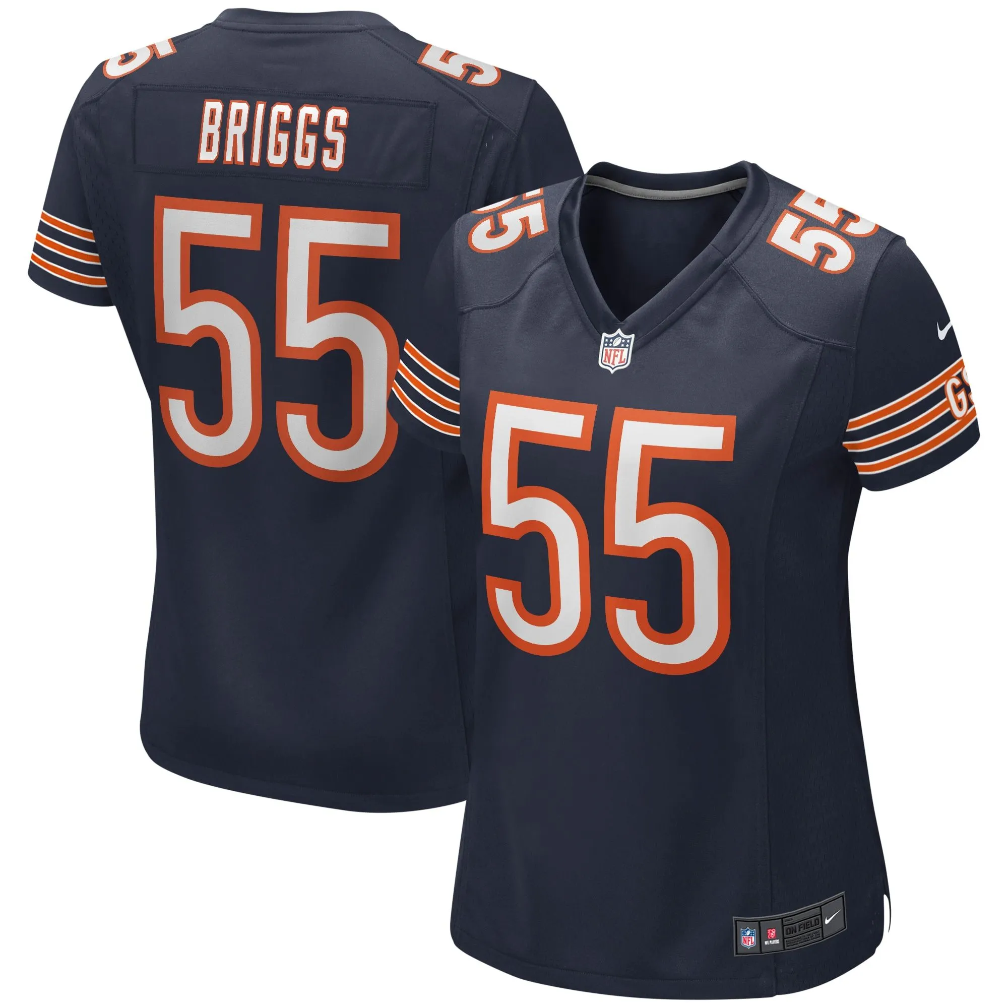 Lance Briggs Chicago Bears  Women's Game Retired Player Jersey - Navy