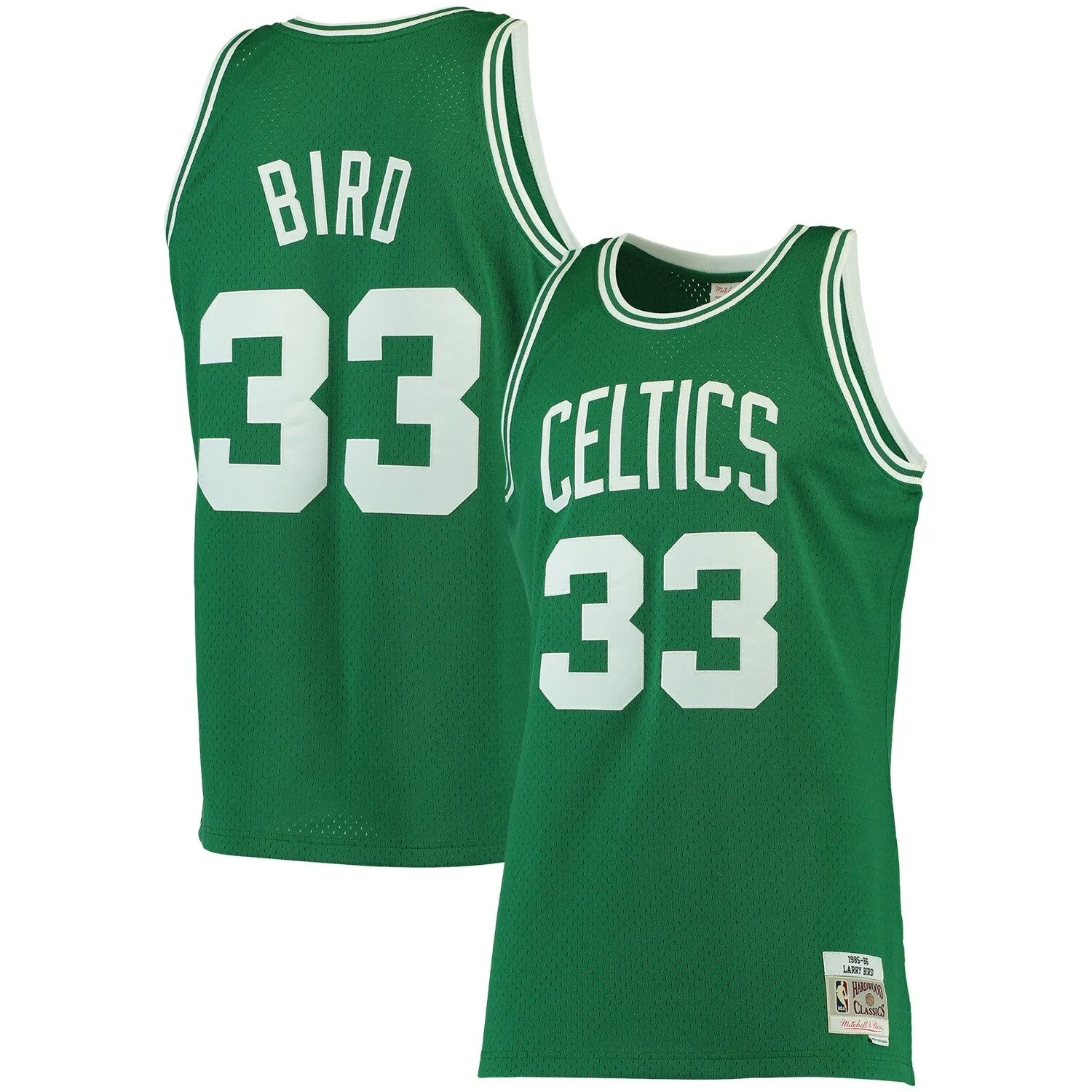 Larry Bird Boston Celtics Mitchell & Ness 1985/86 Big & Tall Hardwood Classics Swingman Jersey - Kelly Green