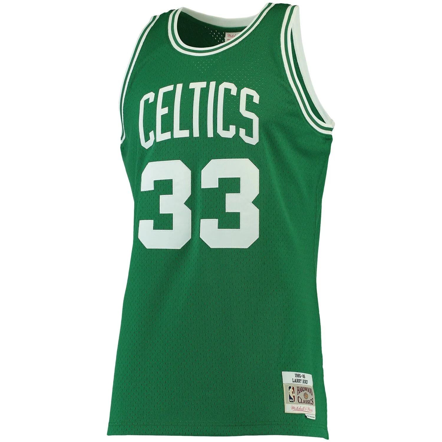 Larry Bird Boston Celtics Mitchell & Ness 1985/86 Big & Tall Hardwood Classics Swingman Jersey - Kelly Green