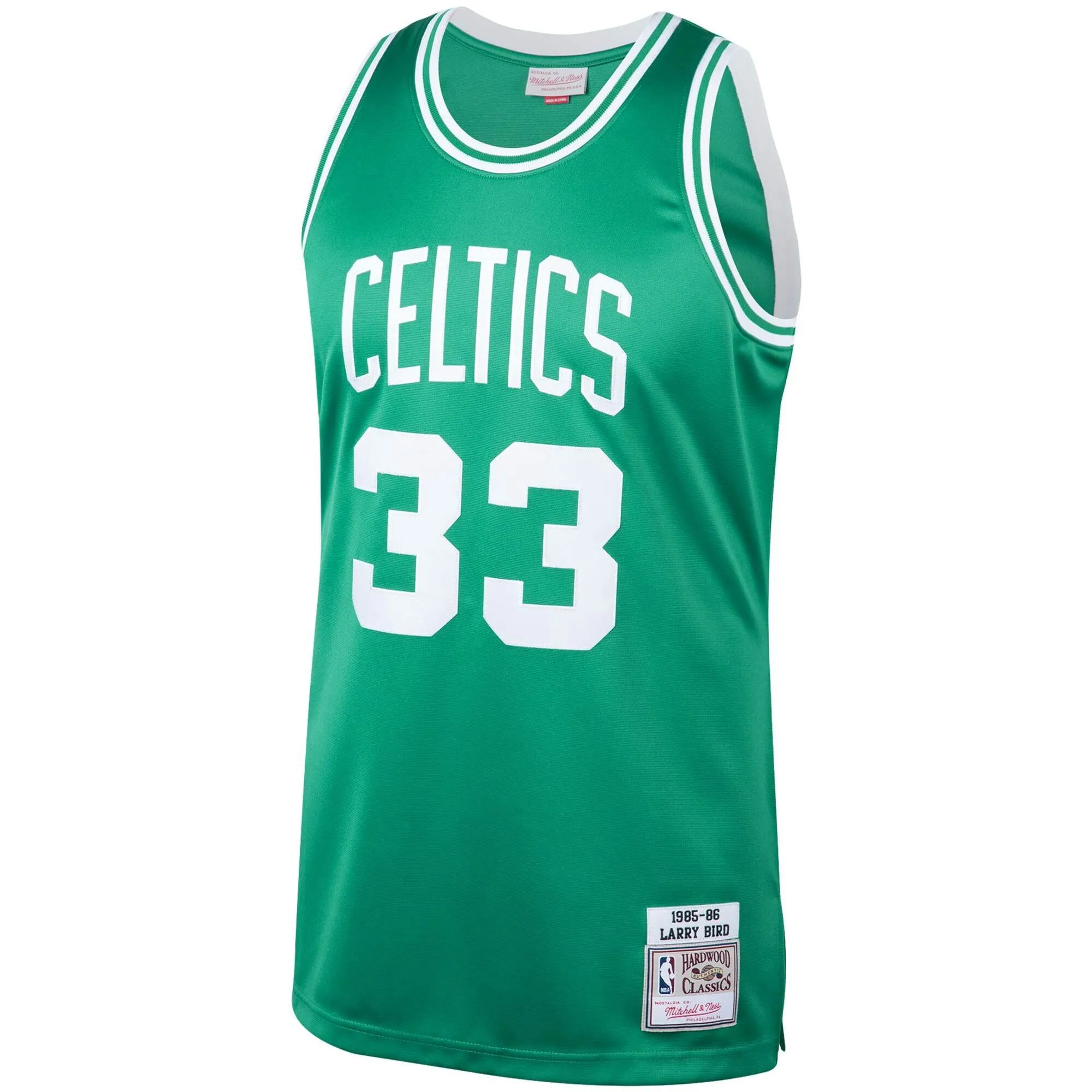 Larry Bird Boston Celtics Mitchell & Ness 1985/86 Hardwood Classics  Jersey - Kelly Green