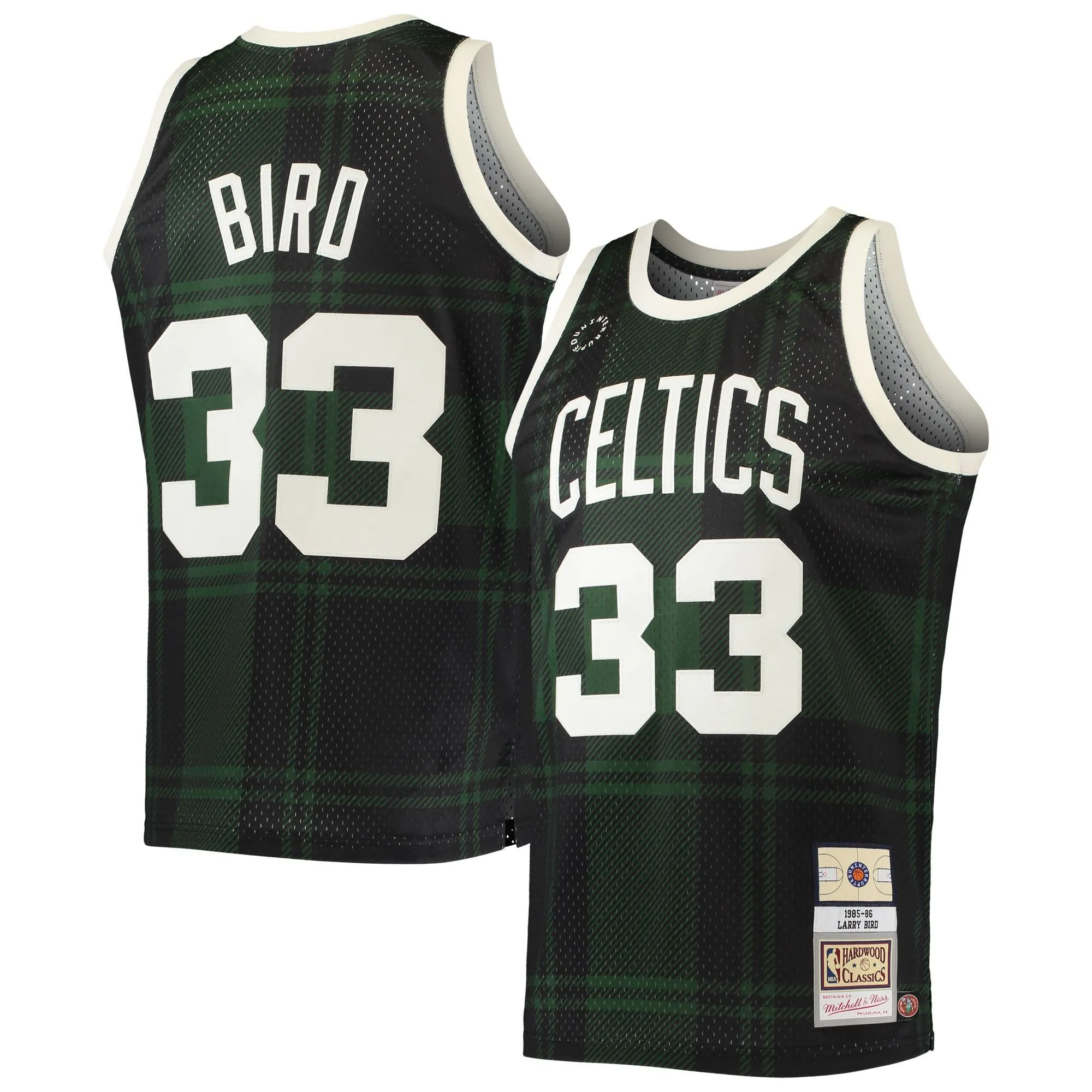 Larry Bird Boston Celtics Mitchell & Ness 1985/86 Hardwood Classics Uninterrupted Swingman Jersey - Black