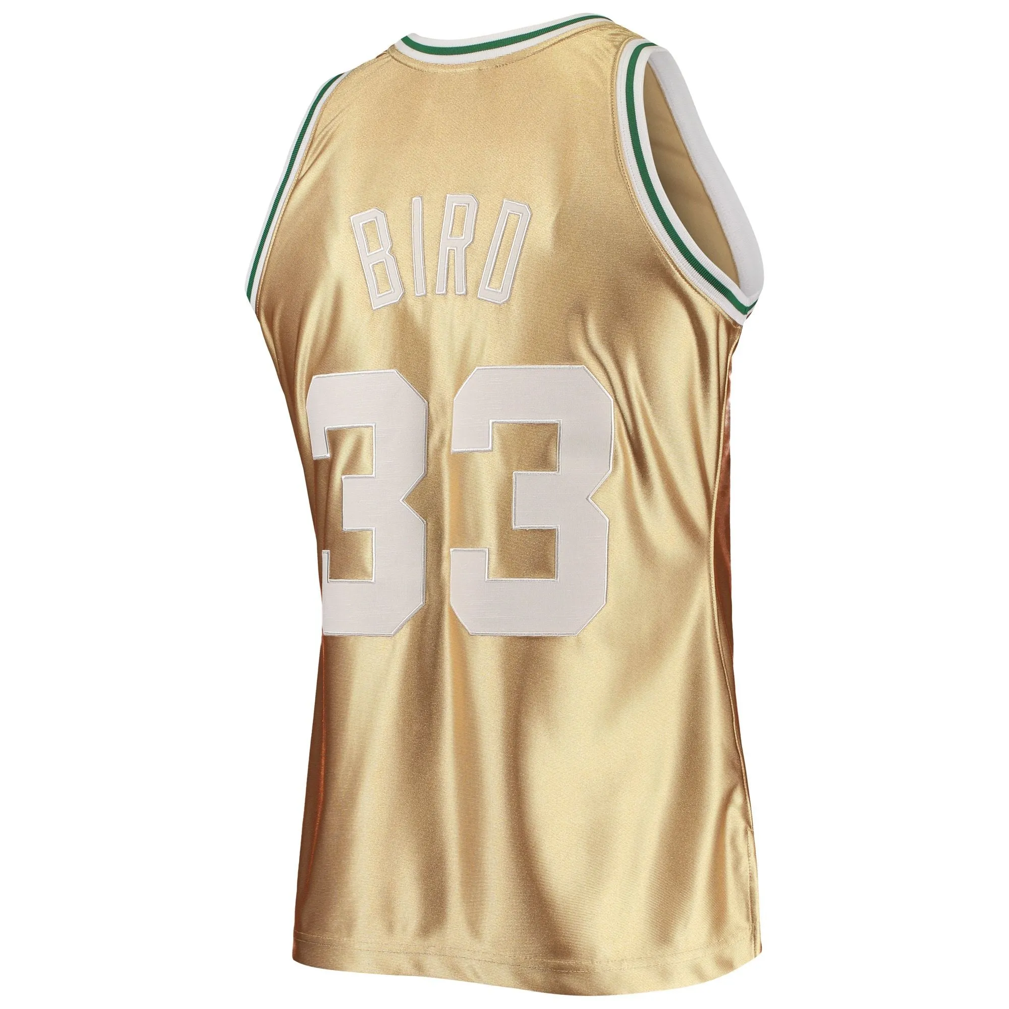 Larry Bird Boston Celtics Mitchell & Ness 75th Anniversary 1985/86 Hardwood Classics Swingman Jersey - Gold