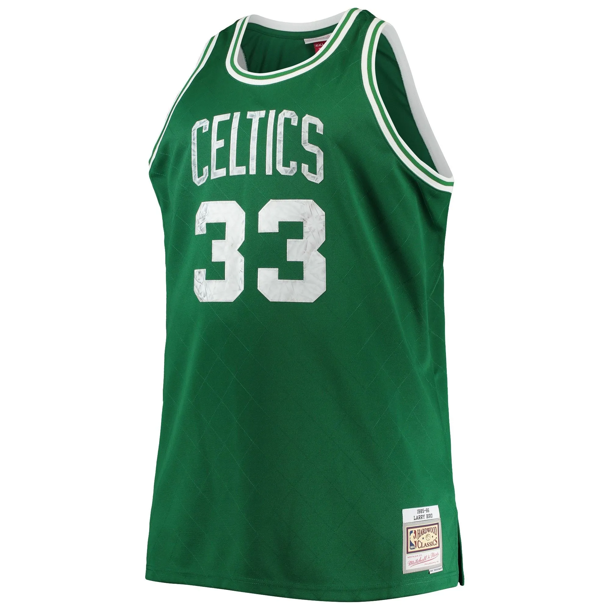 Larry Bird Boston Celtics Mitchell & Ness Big & Tall 1985/86 NBA 75th Anniversary Diamond Swingman Jersey - Kelly Green