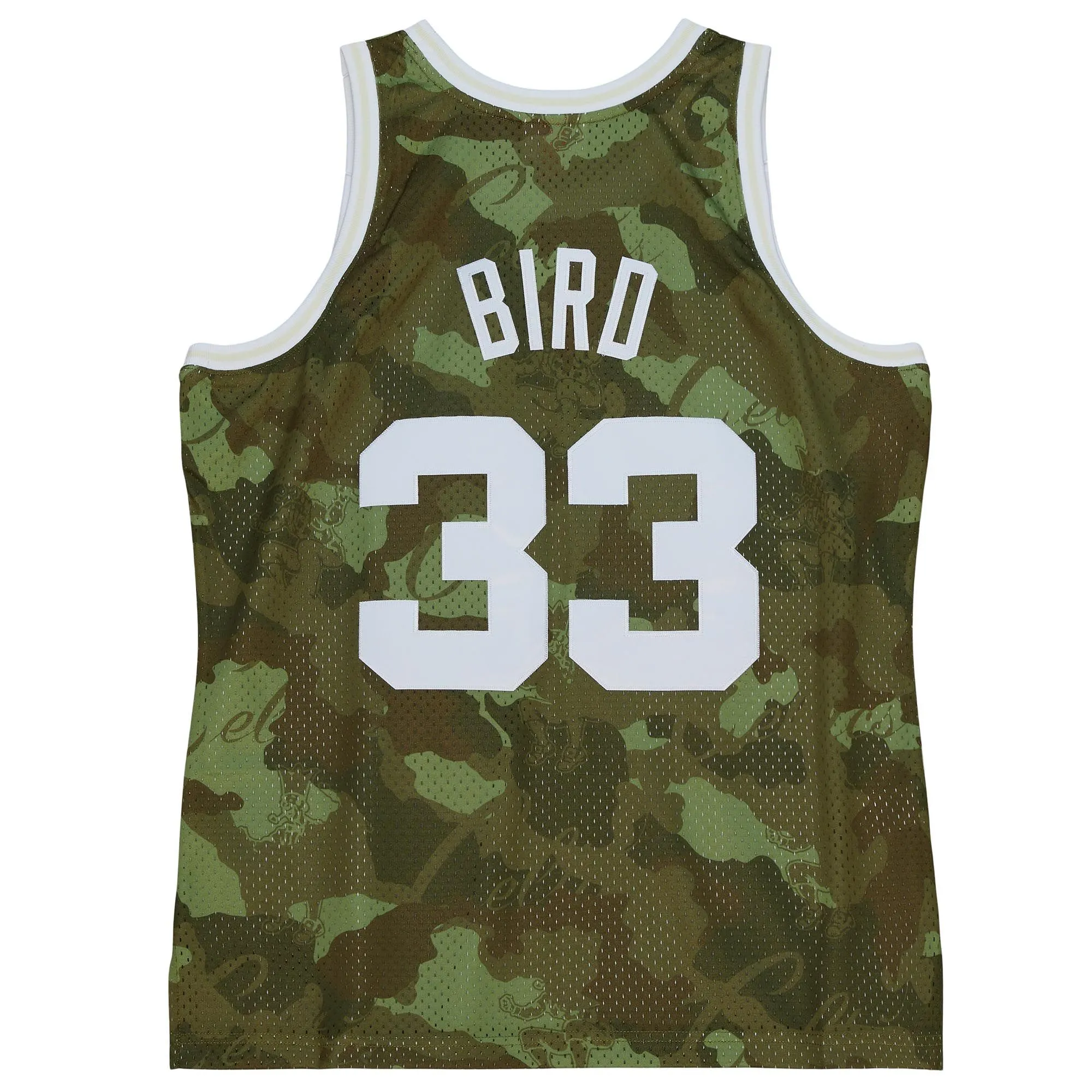 Larry Bird Boston Celtics Mitchell & Ness Hardwood Classics 1985/86 Ghost Green Swingman Jersey - Camo