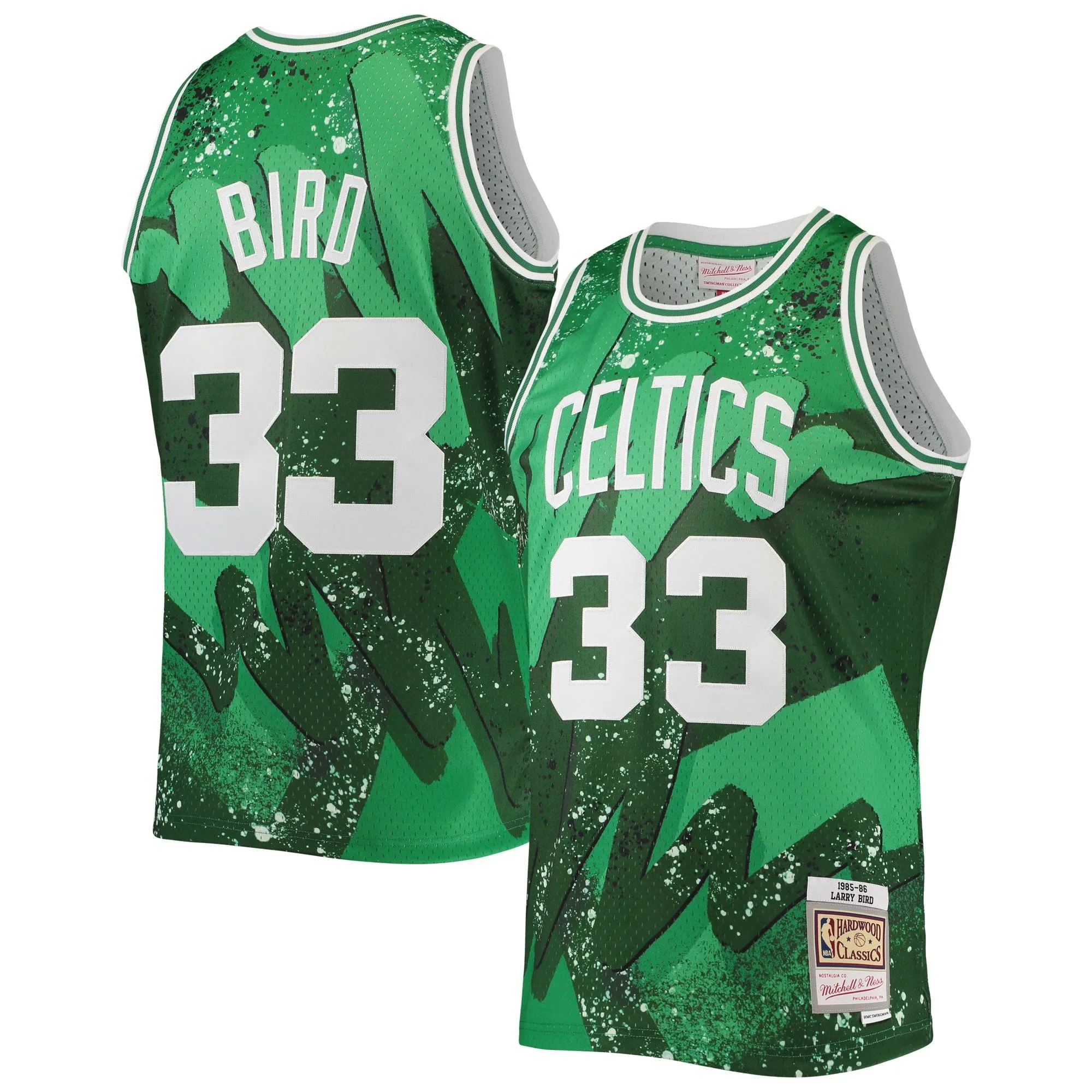 Larry Bird Boston Celtics Mitchell & Ness Hardwood Classics 1985/86 Hyper Hoops Swingman Jersey - Kelly Green