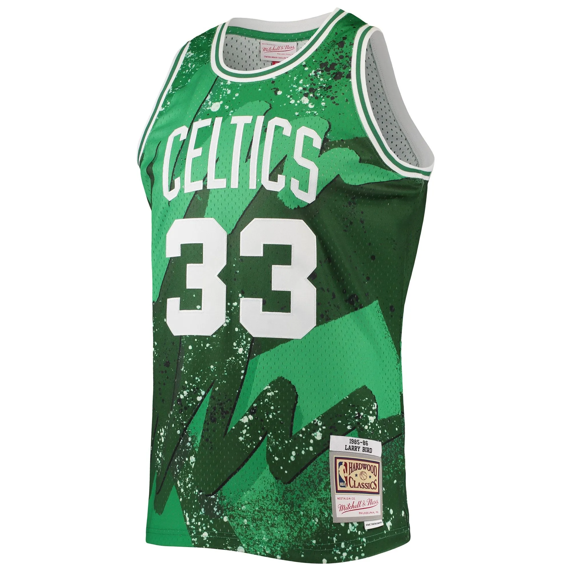 Larry Bird Boston Celtics Mitchell & Ness Hardwood Classics 1985/86 Hyper Hoops Swingman Jersey - Kelly Green