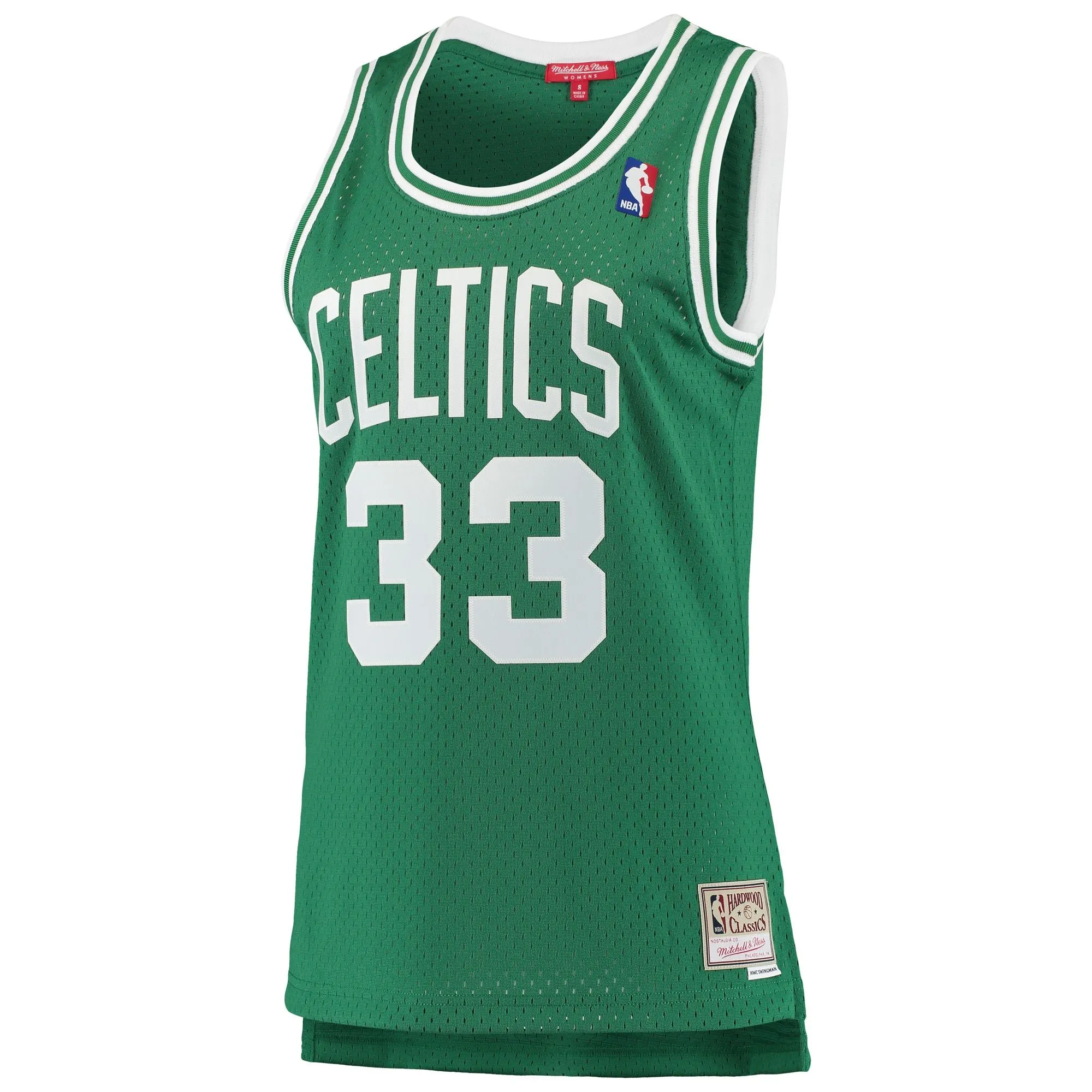 Larry Bird Boston Celtics Mitchell & Ness Women's 1985-86 Hardwood Classics Swingman Jersey - Kelly Green