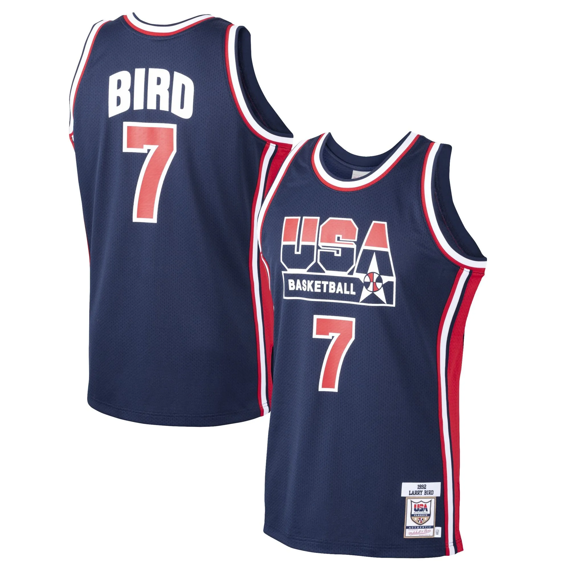 Larry Bird USA Basketball Mitchell & Ness 1992 Dream Team  Jersey - Navy