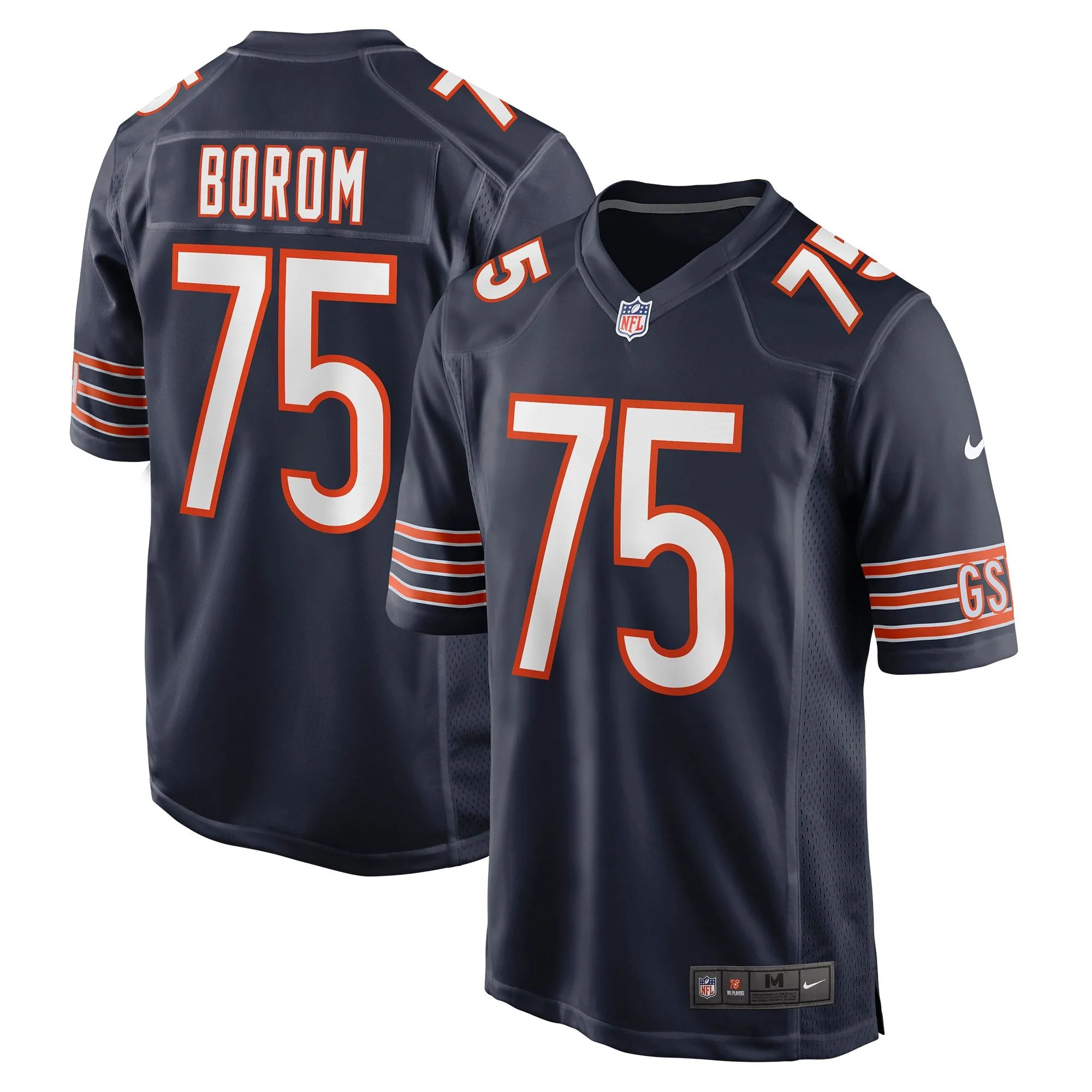 Larry Borom Chicago Bears  Game Jersey - Navy