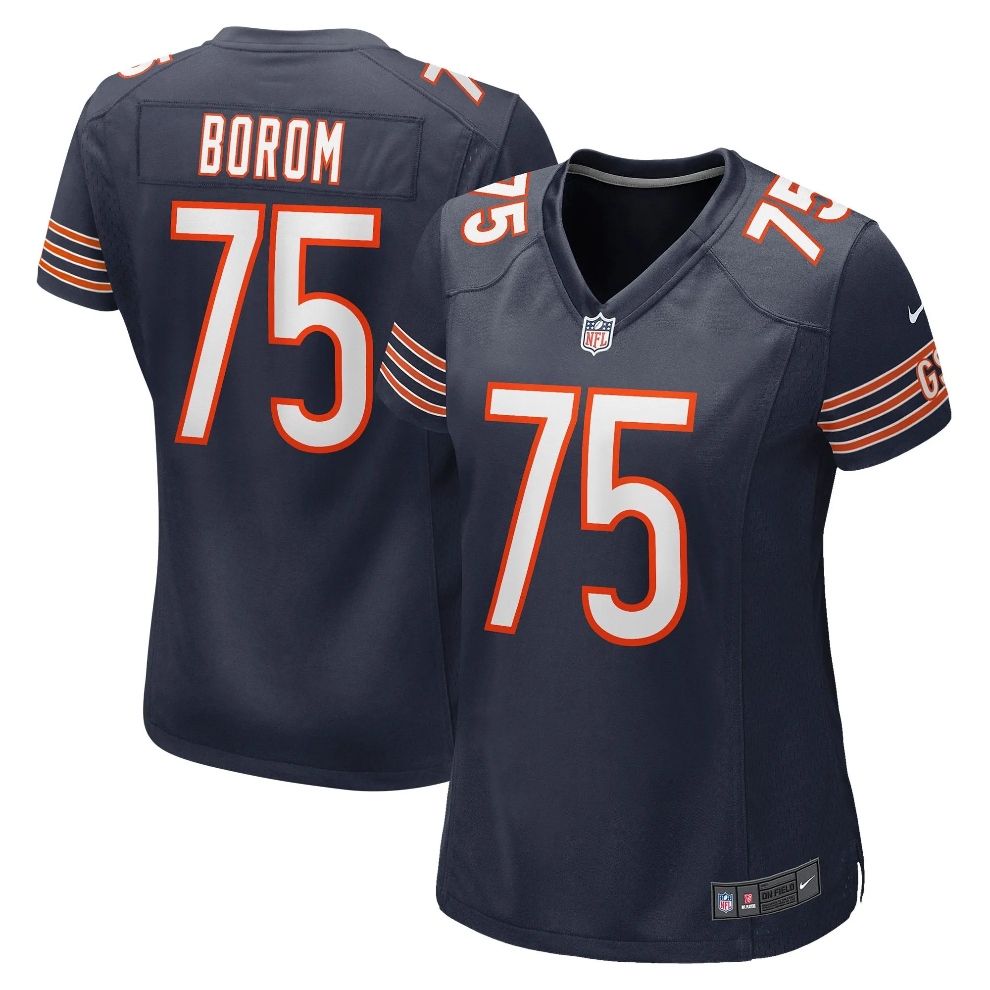 Larry Borom Chicago Bears  Women's Game Jersey - Navy