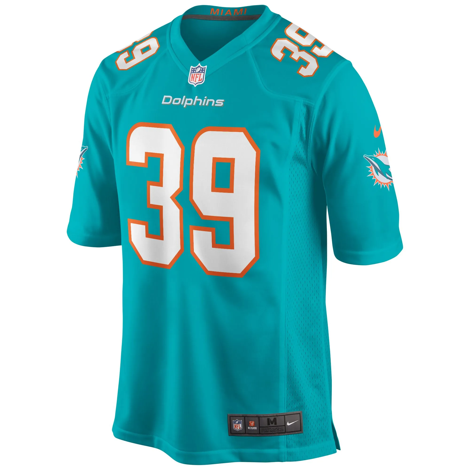 Larry Csonka Miami Dolphins  Game Retired Player Jersey - Aqua