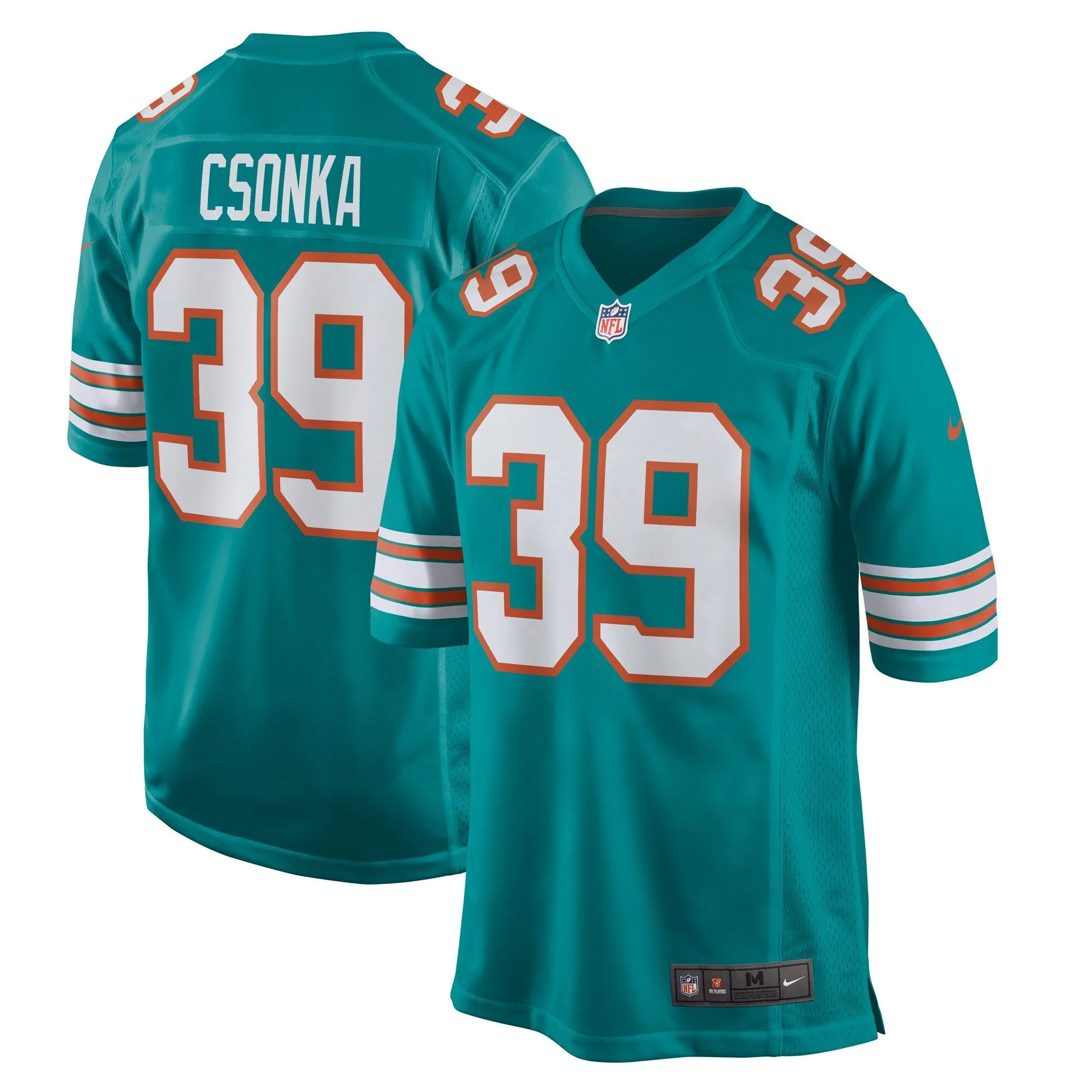 Larry Csonka Miami Dolphins  Retired Player Jersey - Aqua