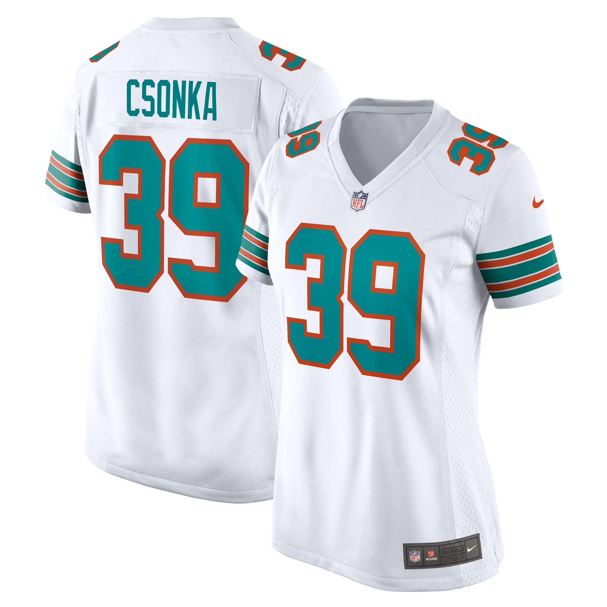 Larry Csonka Miami Dolphins  Retired Player Jersey - White