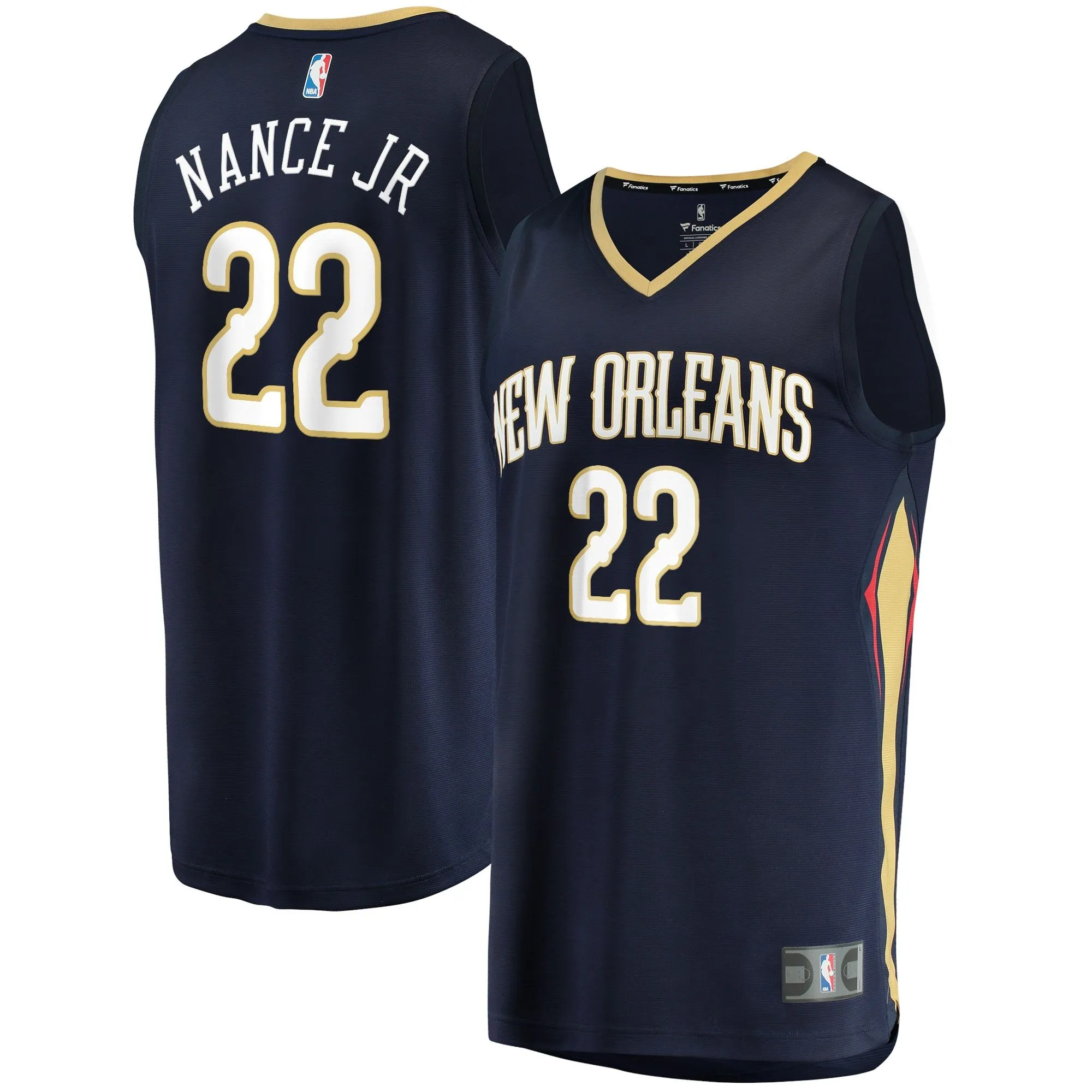 Larry Nance Jr. New Orleans Pelicans Fanatics Branded Fast Break Replica Jersey - Icon Edition - Navy