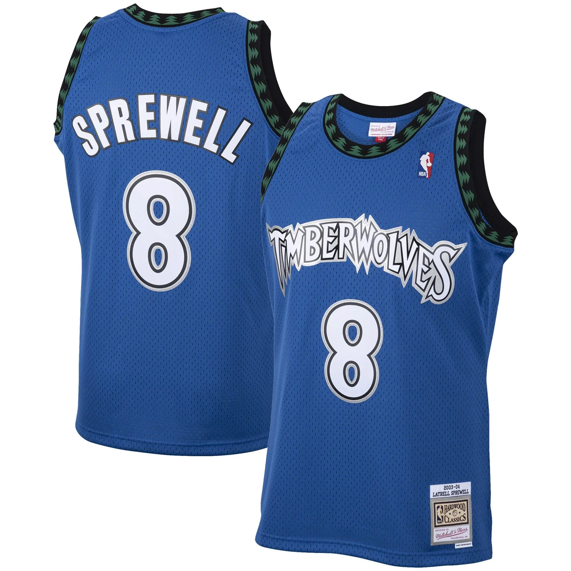 Latrell Sprewell Minnesota Timberwolves Mitchell & Ness 2001/02 Hardwood Classics Swingman Jersey - Blue