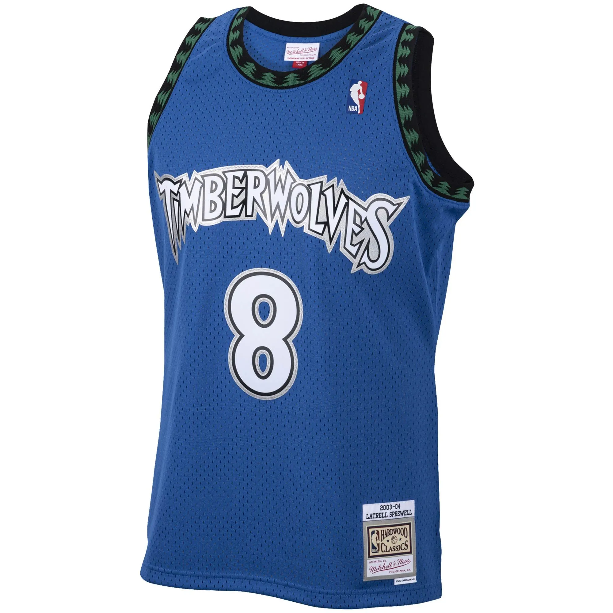 Latrell Sprewell Minnesota Timberwolves Mitchell & Ness 2001/02 Hardwood Classics Swingman Jersey - Blue