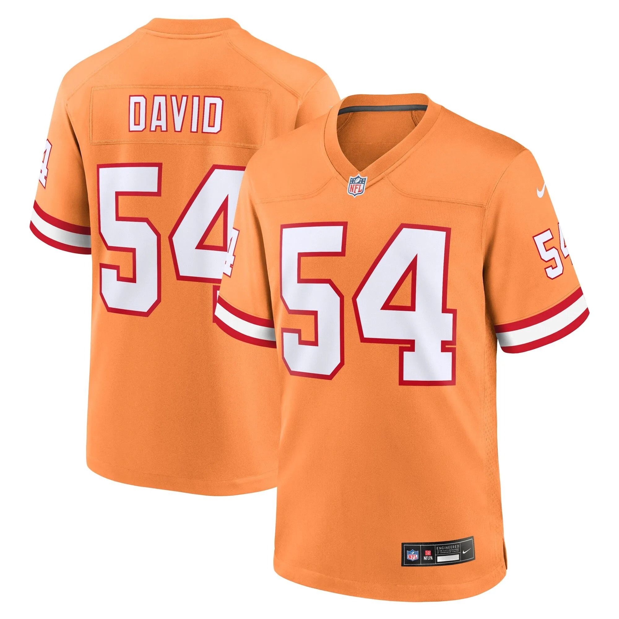 Lavonte David Tampa Bay Buccaneers  Throwback Game Jersey - Orange