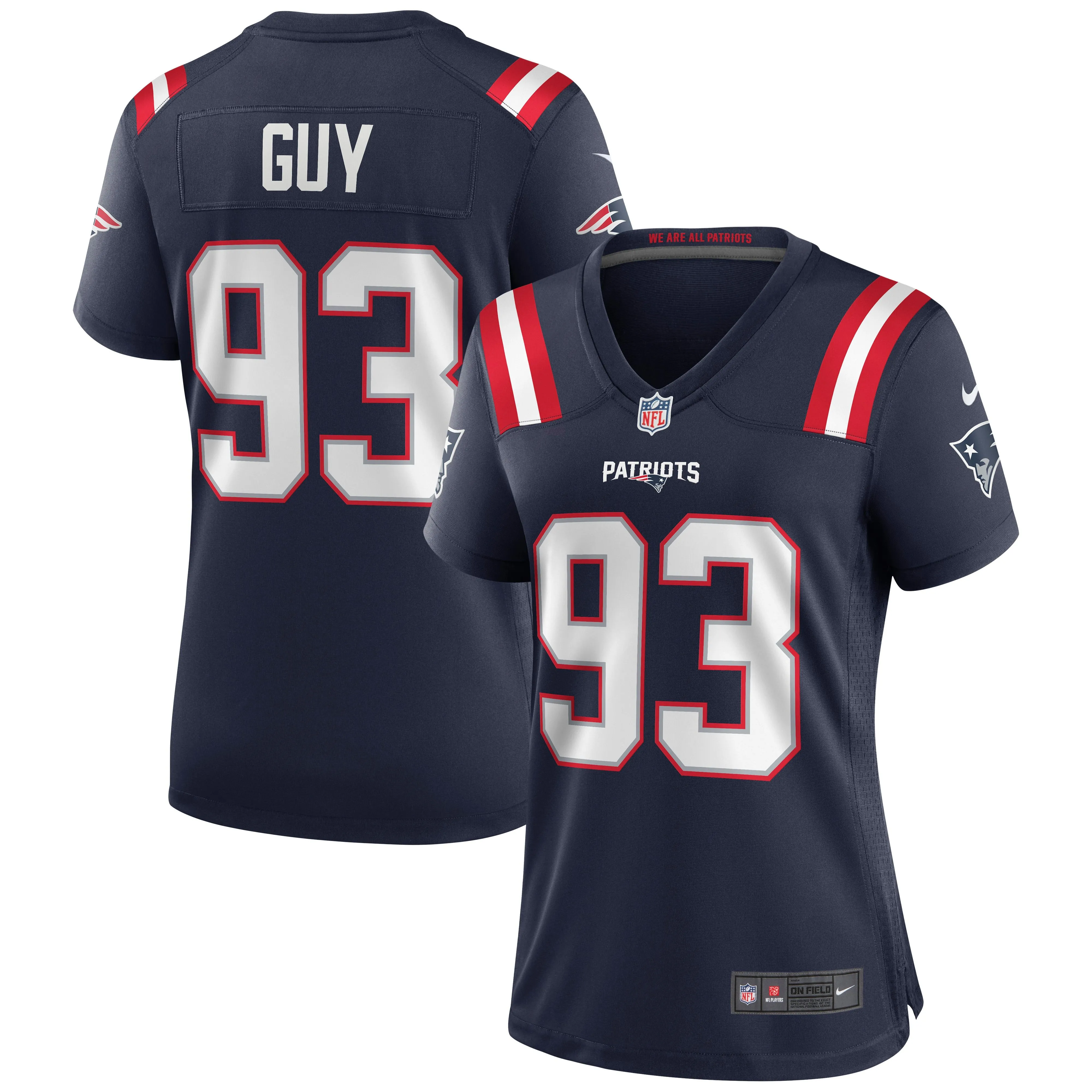 Lawrence Guy New England Patriots  Women's Game Jersey - Navy