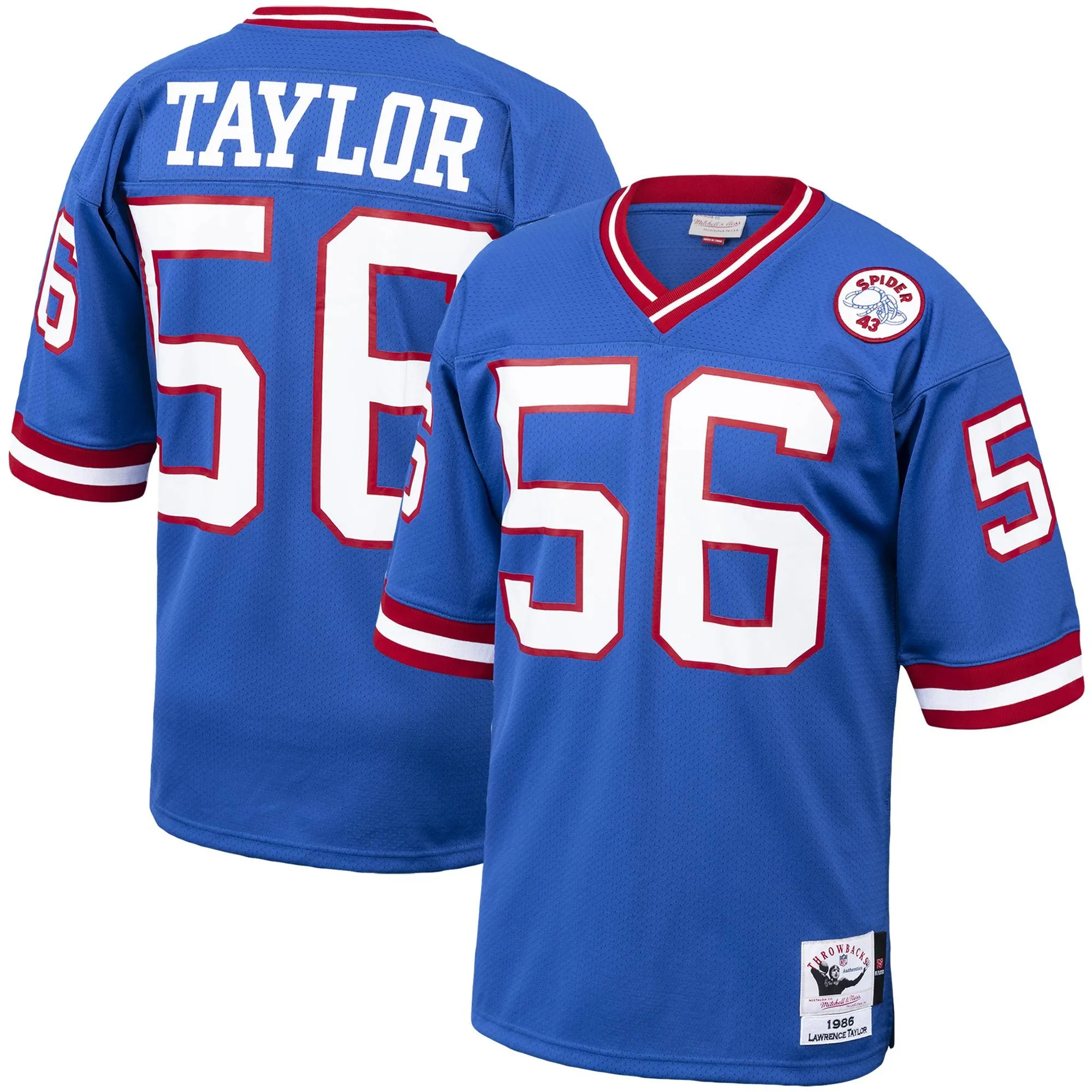 Lawrence Taylor New York Giants 1986 Mitchell & Ness  Throwback Retired Player Jersey - Royal