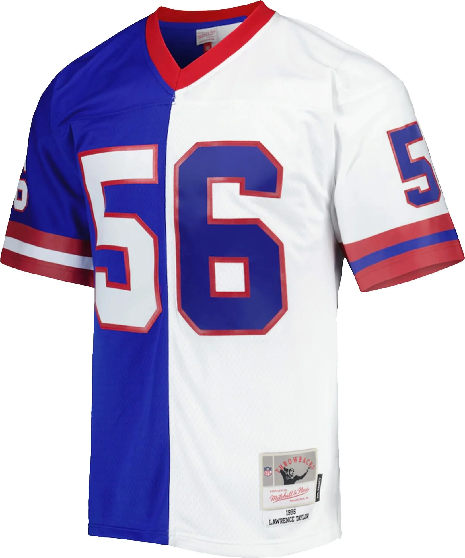 Lawrence Taylor New York Giants Mitchell & Ness 1986 Split Legacy Replica Jersey - Royal/White