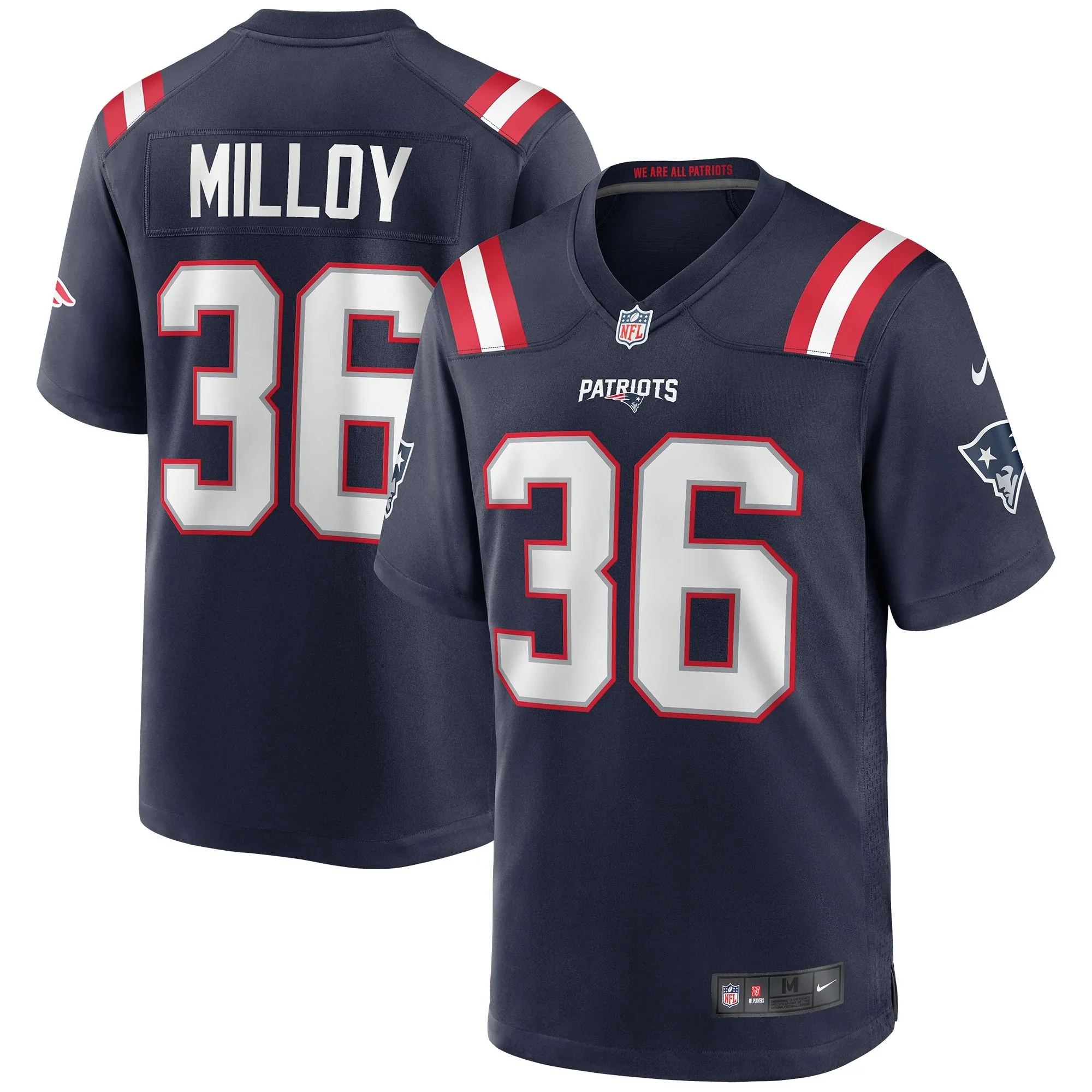 Lawyer Milloy New England Patriots  Game Retired Player Jersey - Navy