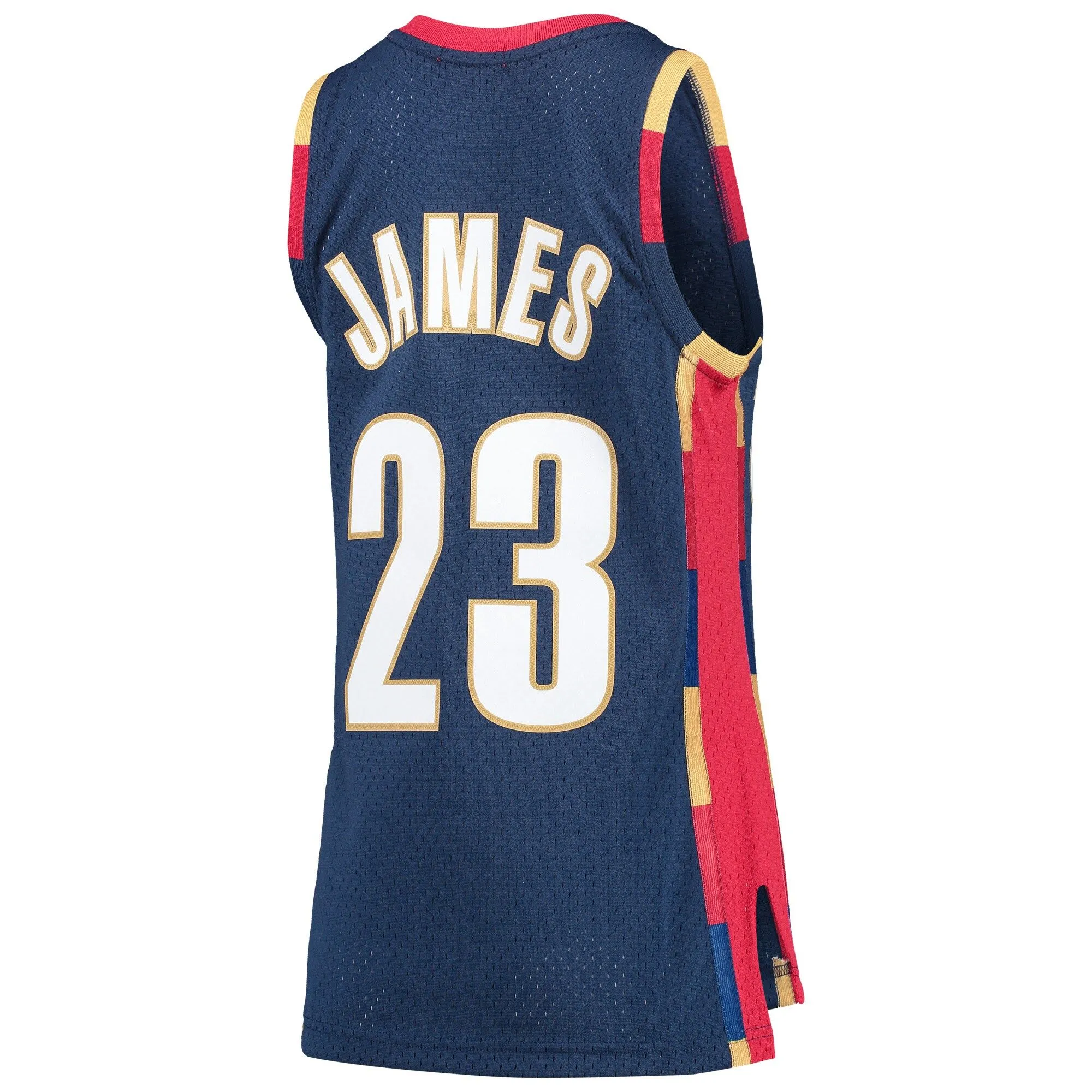 LeBron James Cleveland Cavaliers Mitchell & Ness Women's  Hardwood Classics Swingman Jersey - Navy