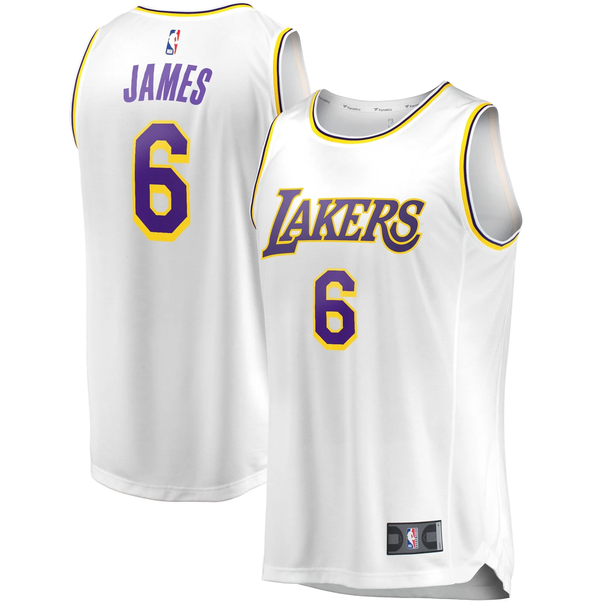 LeBron James Los Angeles Lakers Fanatics Branded Fast Break Replica Player Jersey - Association Edition - White