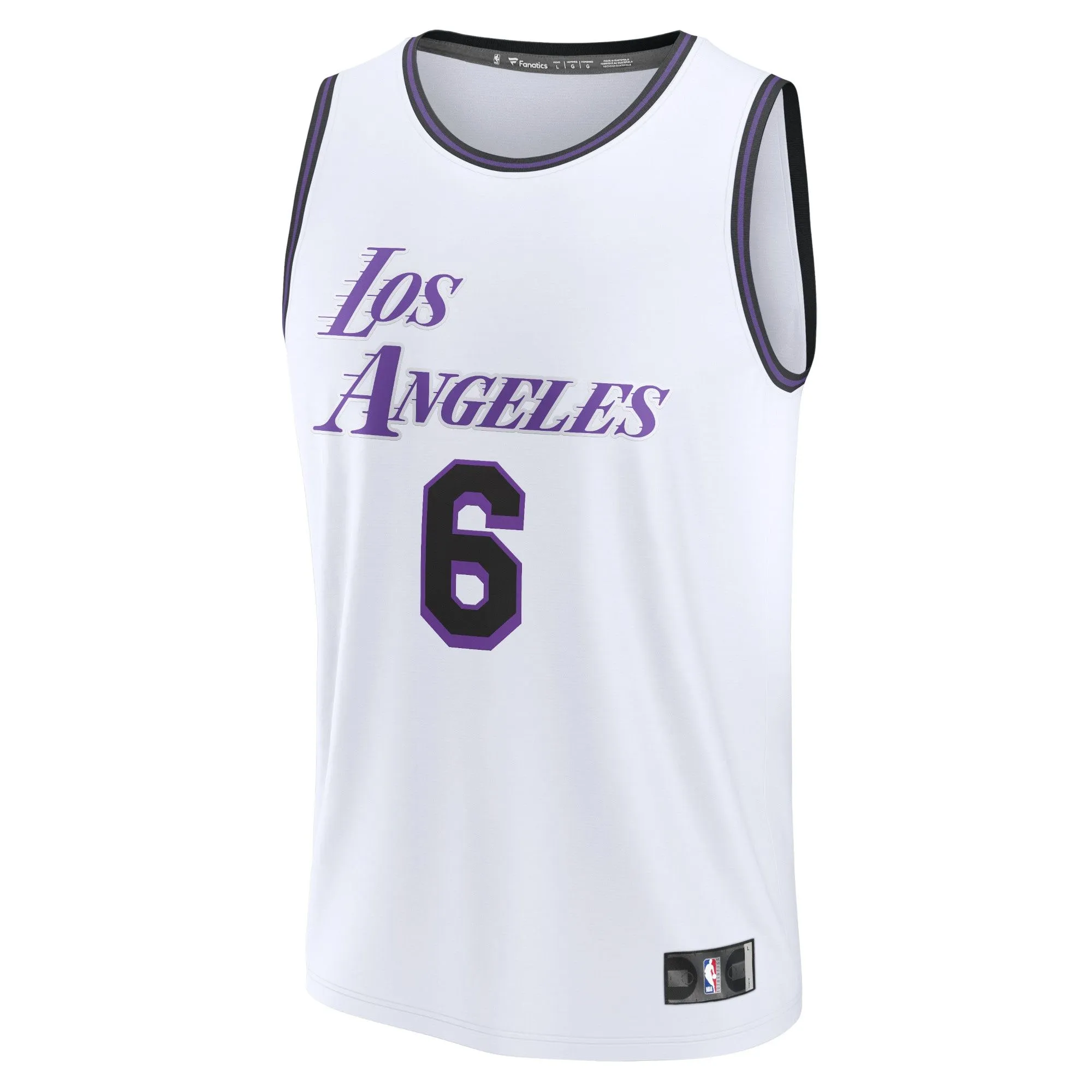 LeBron James Los Angeles Lakers Fanatics Branded Fastbreak Jersey - City Edition - White