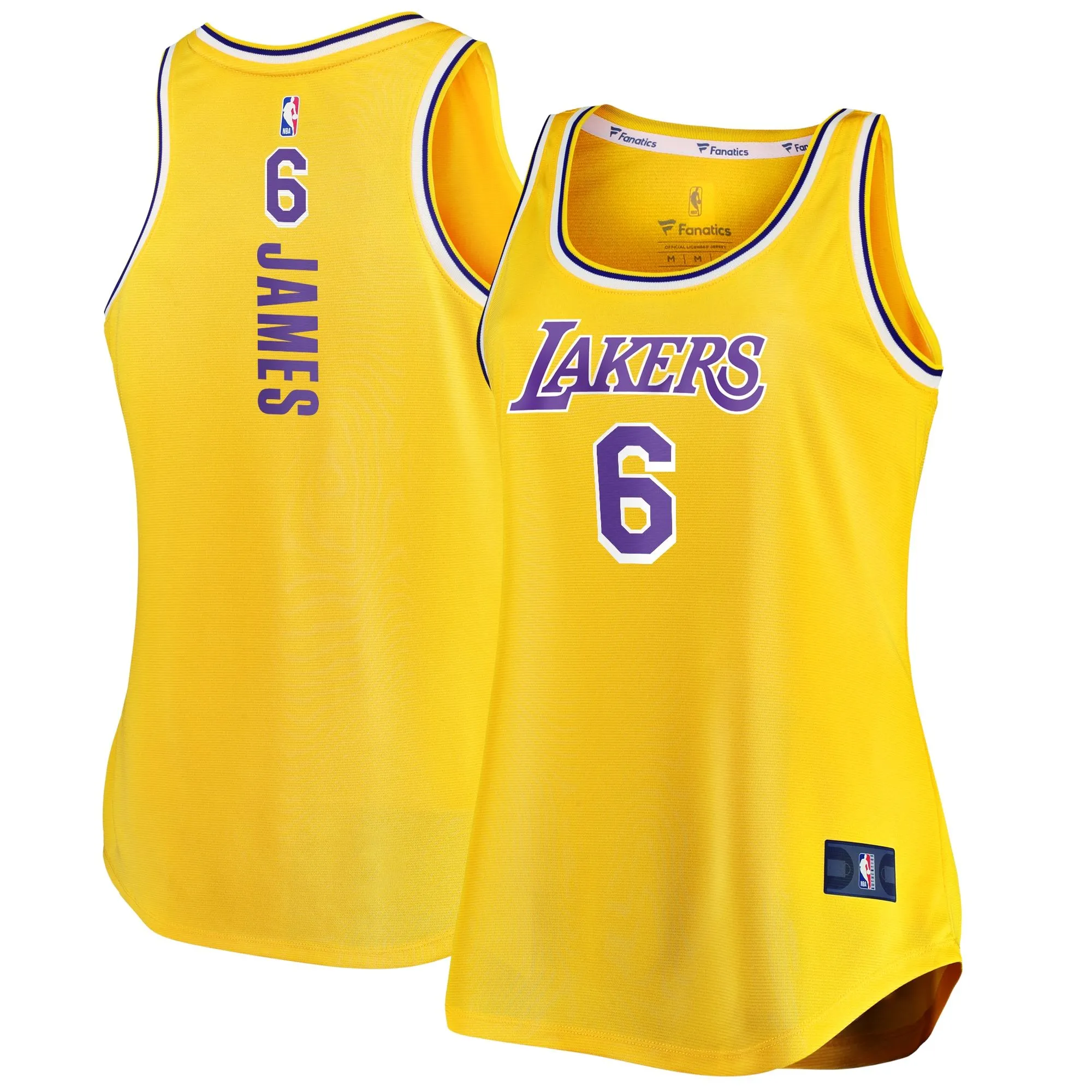 LeBron James Los Angeles Lakers Fanatics Branded Women's Fast Break Tank Jersey - Icon Edition - Gold