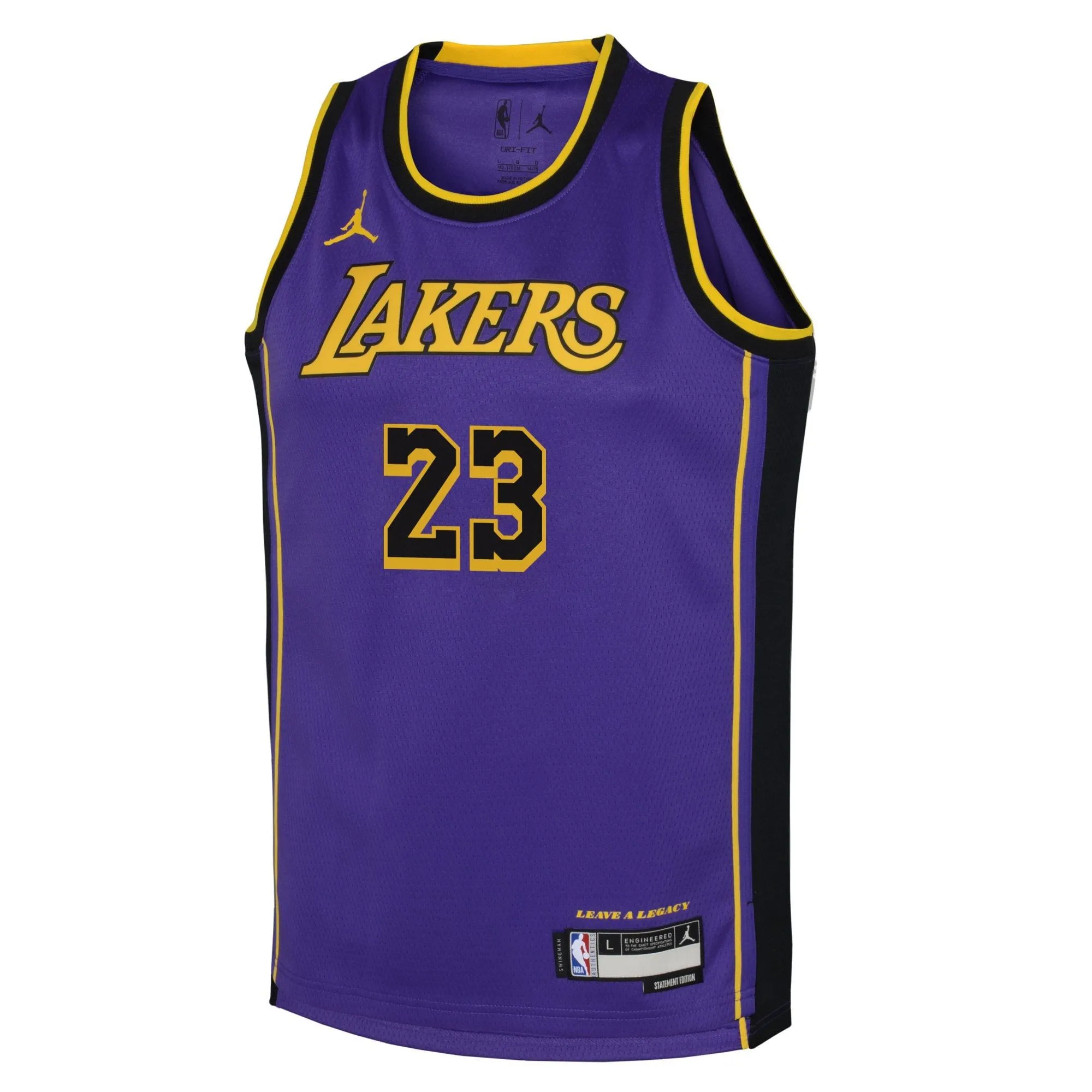 LeBron James Los Angeles Lakers Jordan Brand Youth Swingman Jersey - Statement Edition - Purple