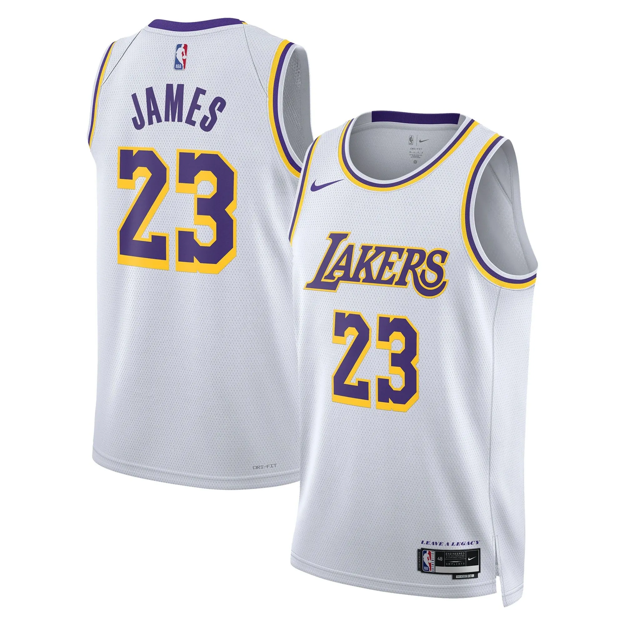 LeBron James Los Angeles Lakers  Unisex Swingman Jersey - Association Edition - White