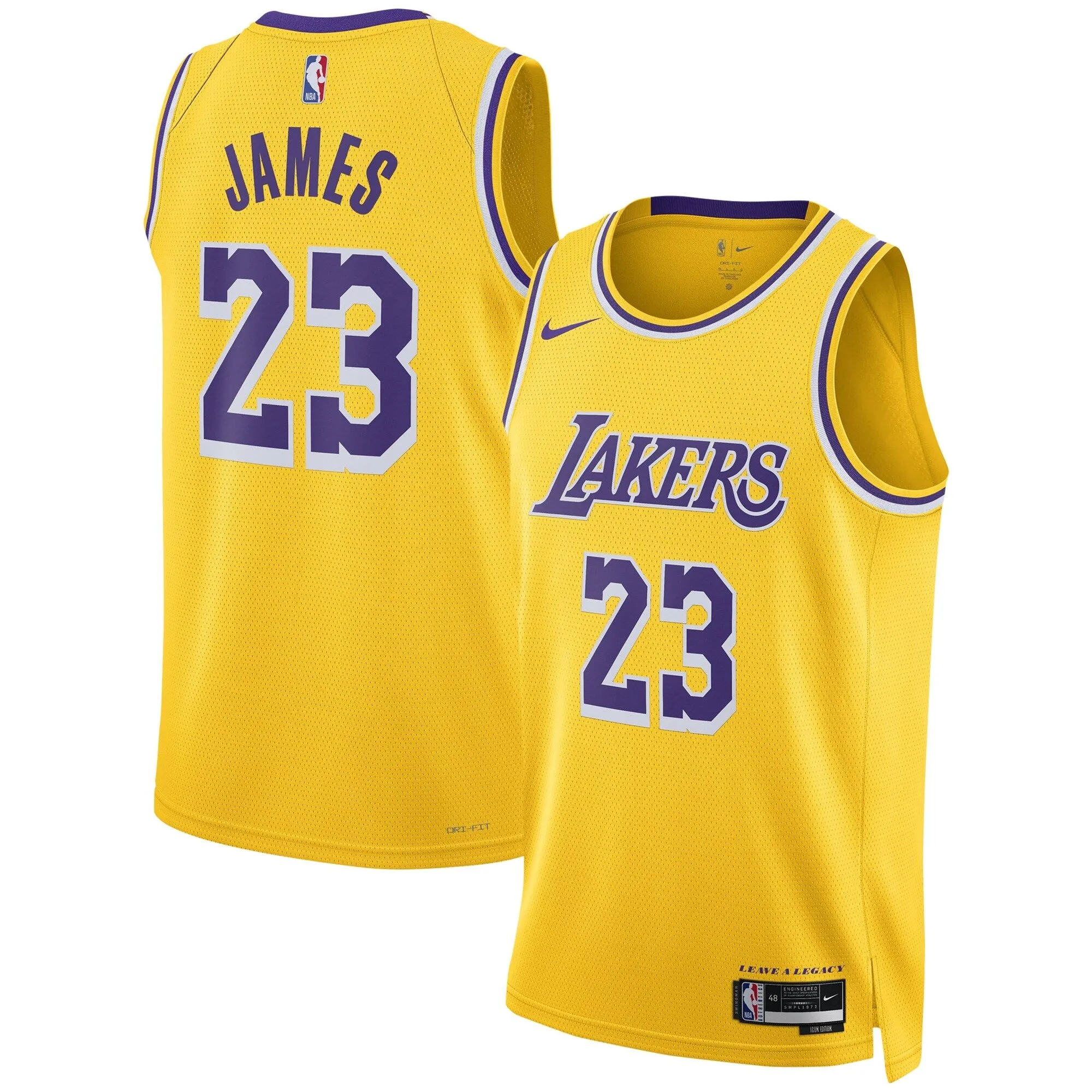 LeBron James Los Angeles Lakers  Unisex Swingman Jersey - Icon Edition - Gold