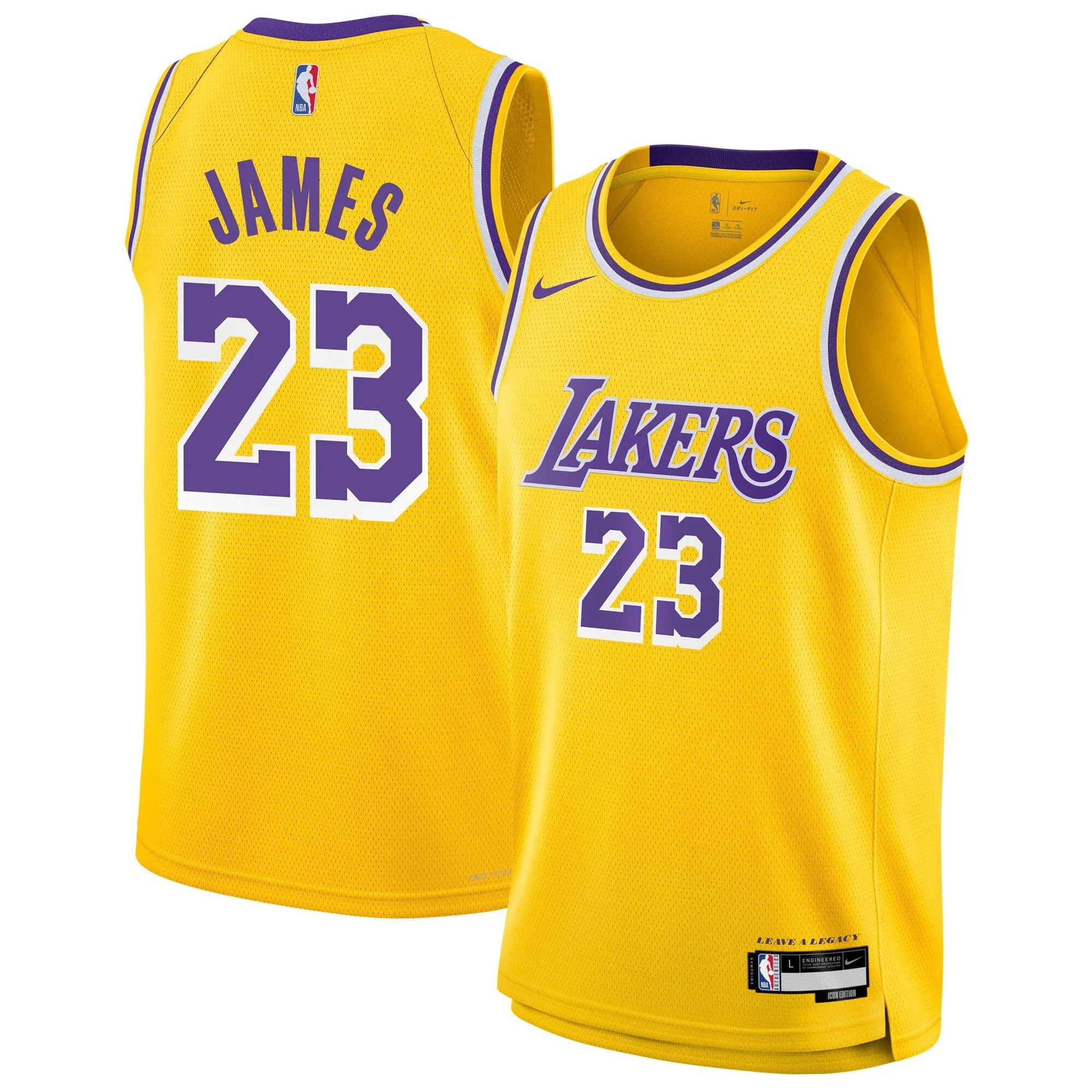 LeBron James Los Angeles Lakers  Youth Swingman Jersey - Icon Edition - Gold