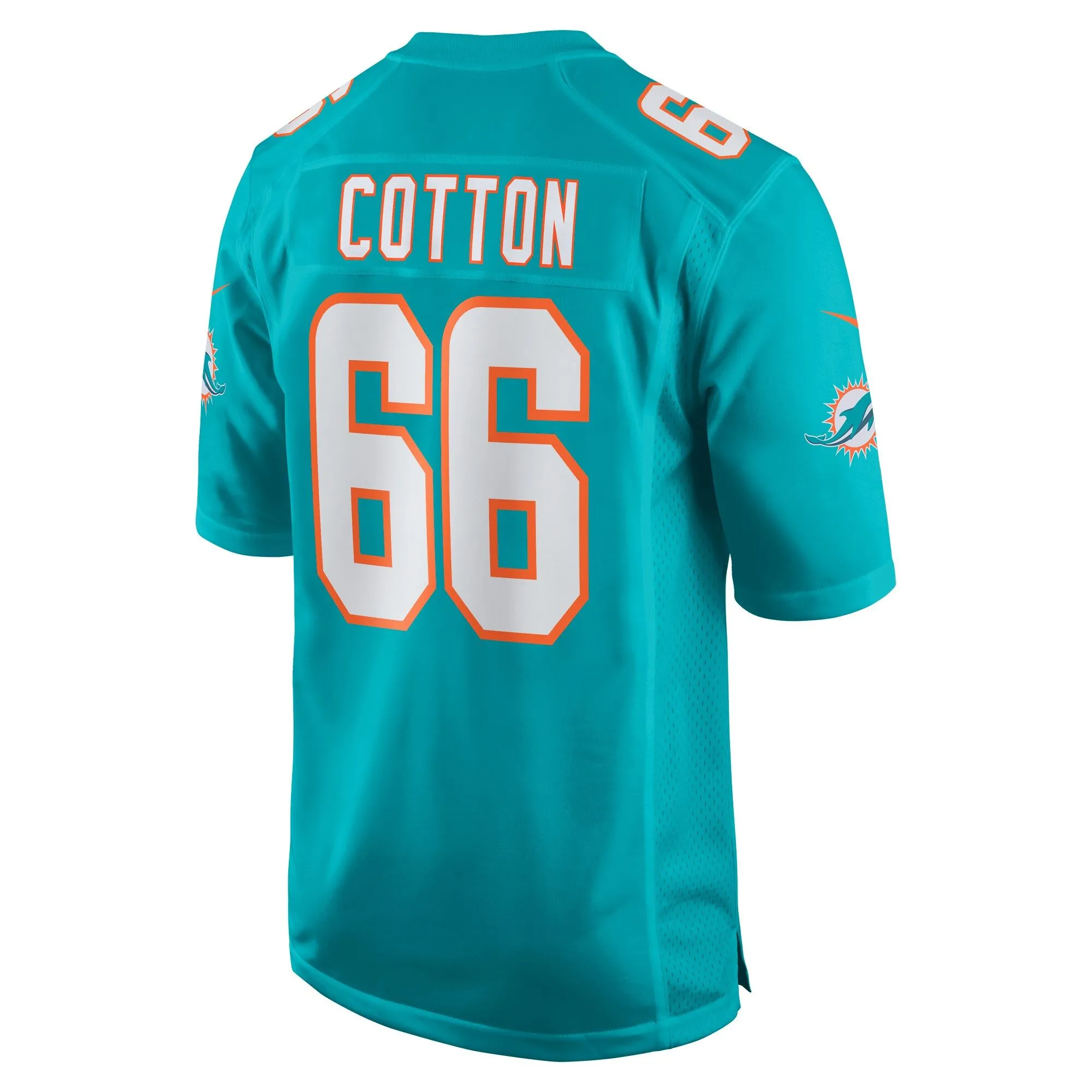 Lester Cotton Sr. Miami Dolphins  Home Game Player Jersey - Aqua