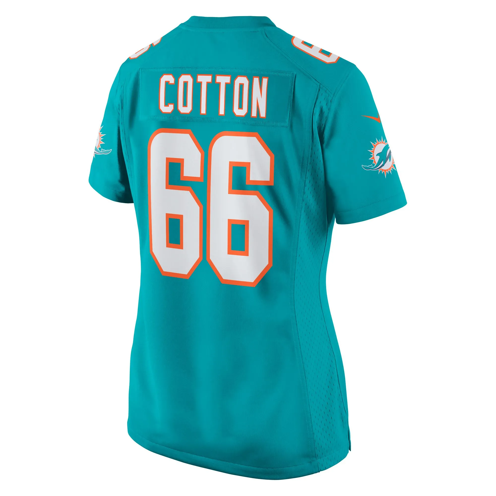 Lester Cotton Sr. Miami Dolphins  Women's Home Game Player Jersey - Aqua