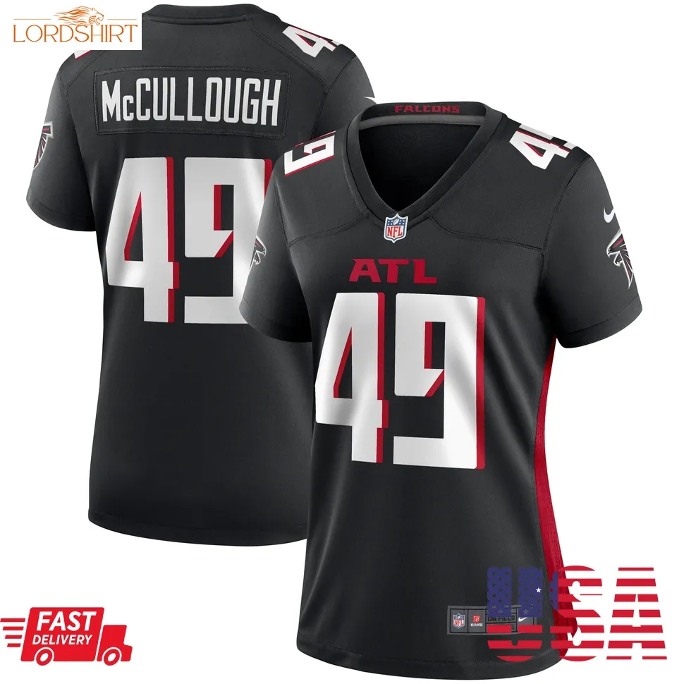 Liam Mccullough Atlanta Falcons  Women's Team Game Jersey    Black