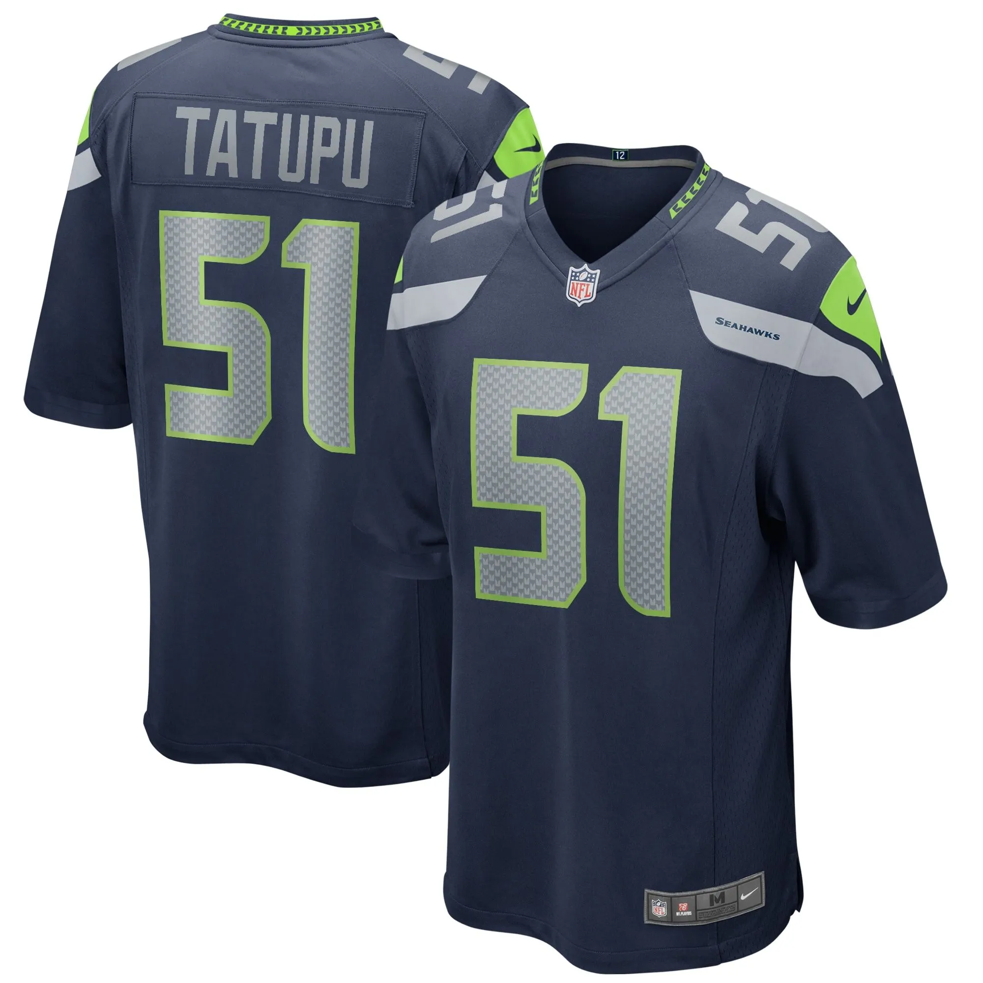 Lofa Tatupu Seattle Seahawks  Game Retired Player Jersey - College Navy