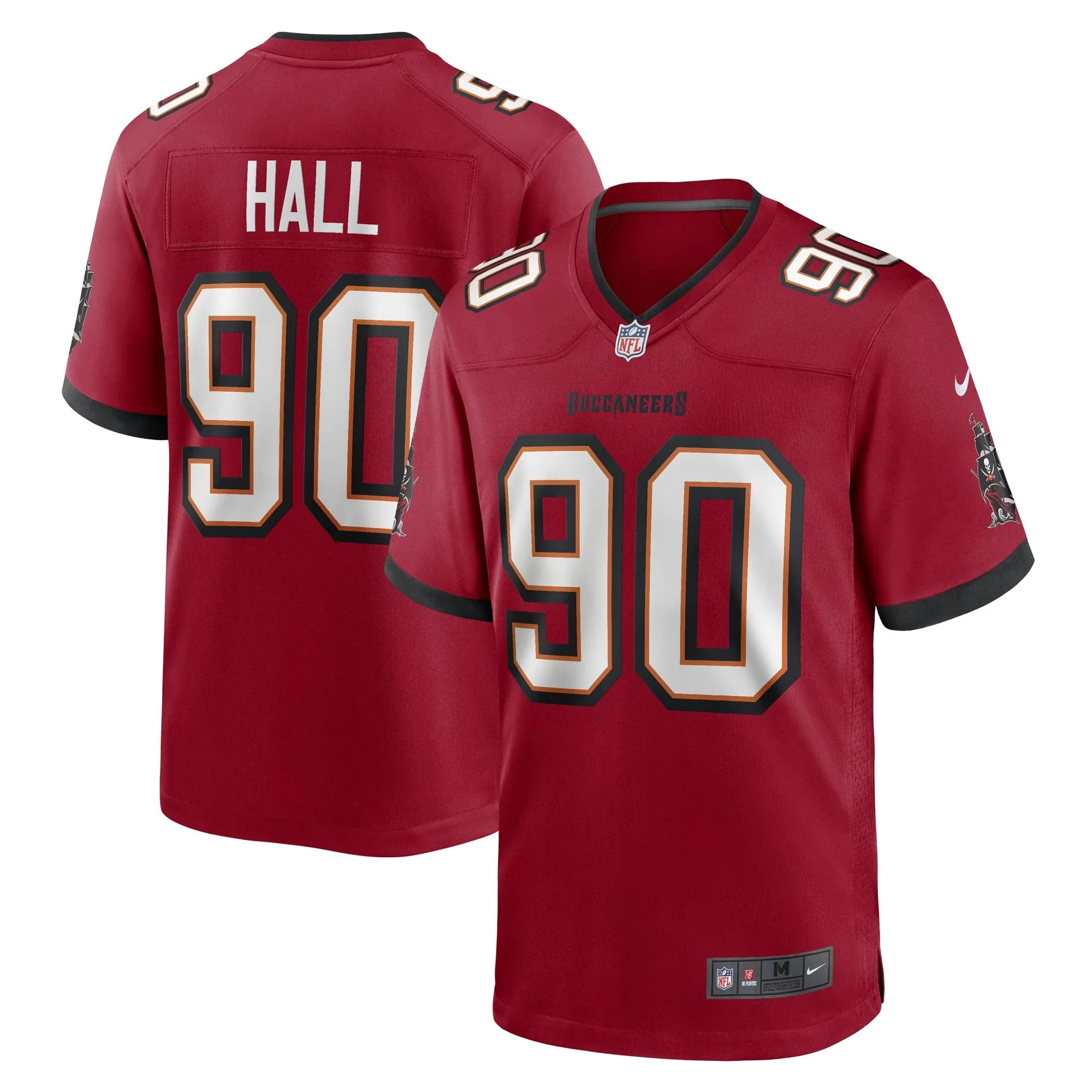 Logan Hall Tampa Bay Buccaneers  Game Player Jersey - Red