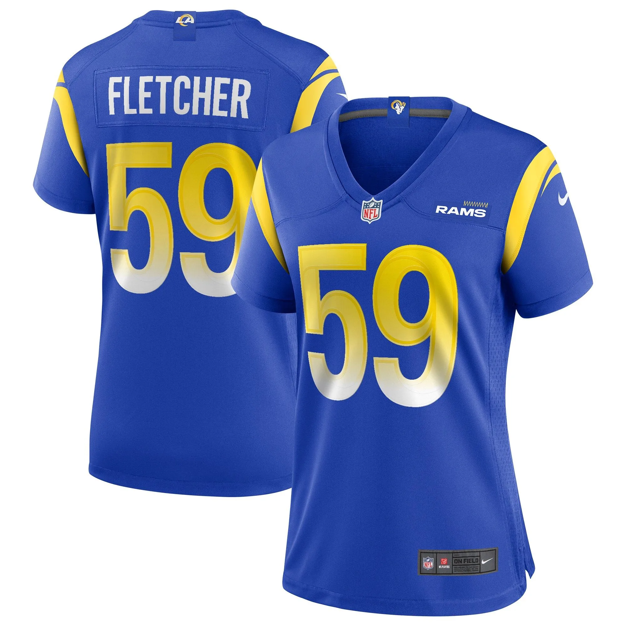 London Fletcher Los Angeles Rams  Women's Game Retired Player Jersey - Royal