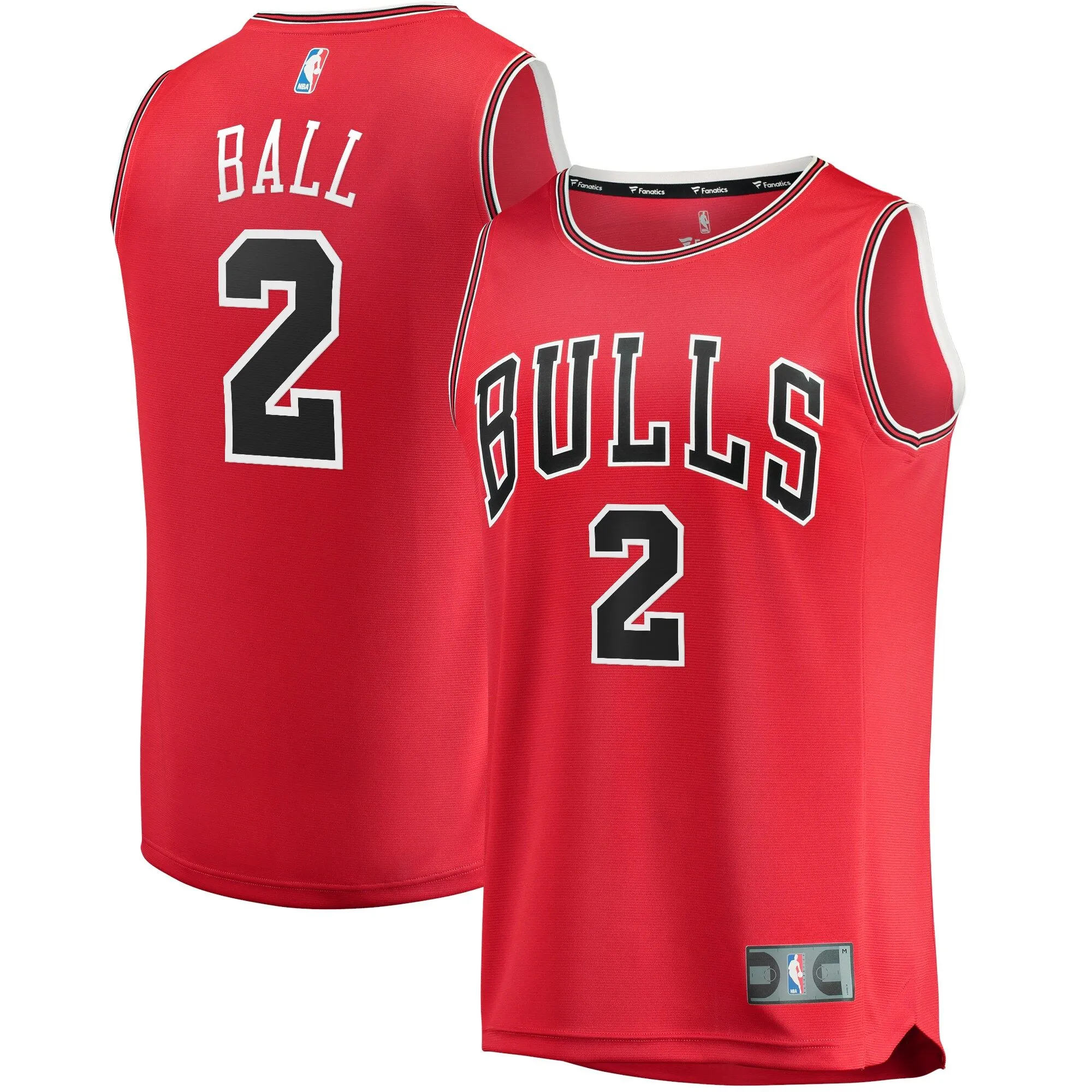 Lonzo Ball Chicago Bulls Fanatics Branded Fast Break Replica Player Jersey - Icon Edition - Red