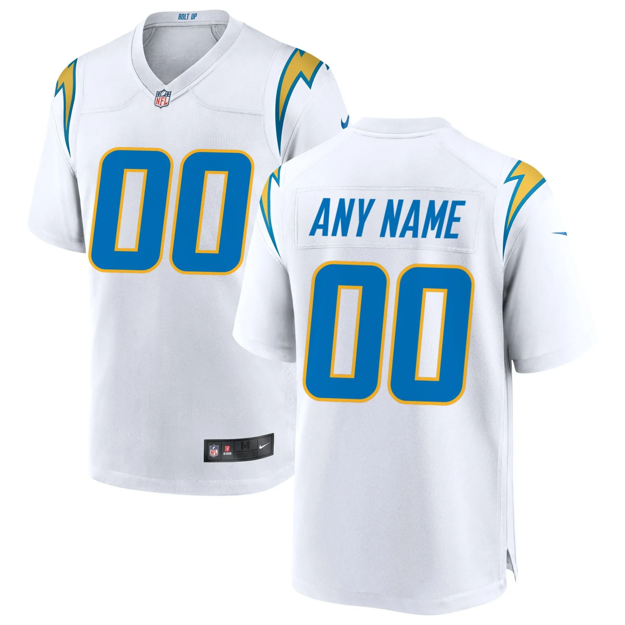 Los Angeles Chargers  Custom Game Jersey - White