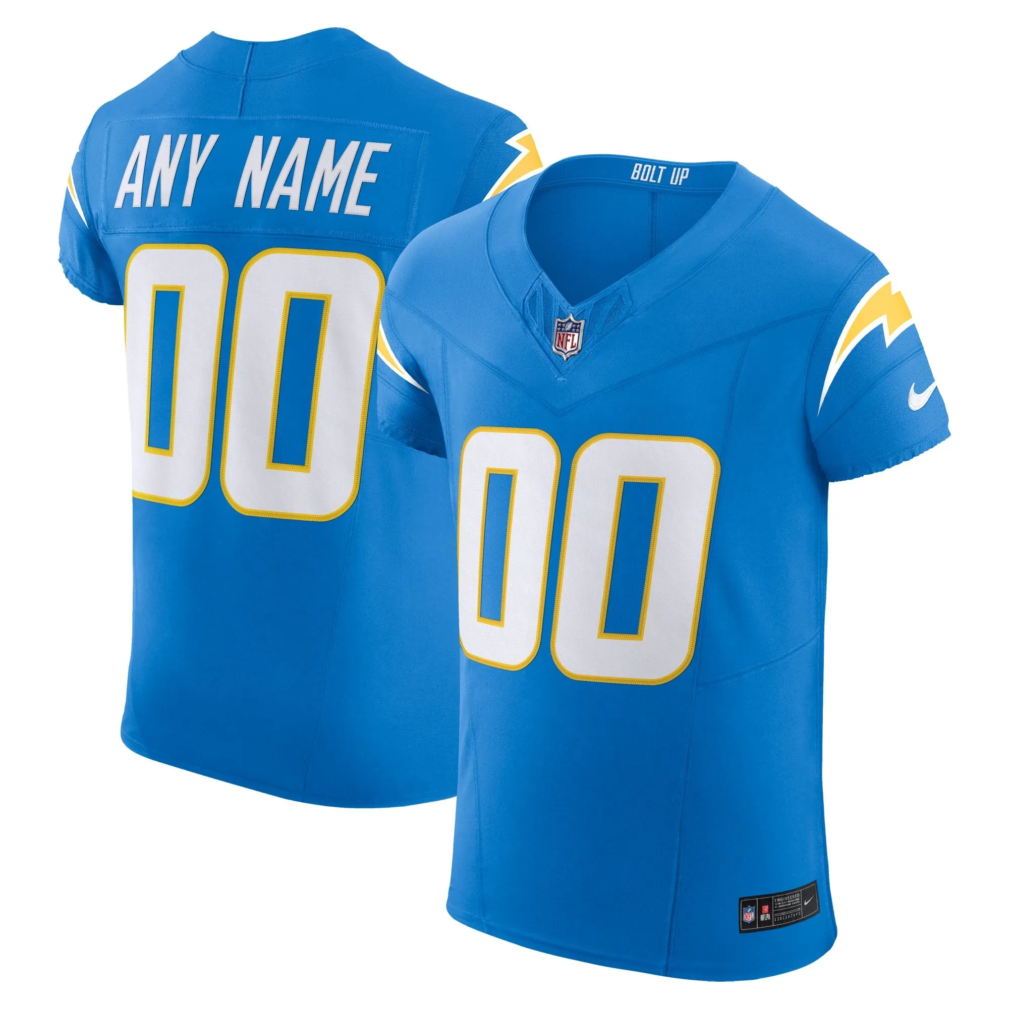 Los Angeles Chargers   Vapor F.U.S.E. Elite Custom Jersey - Powder Blue